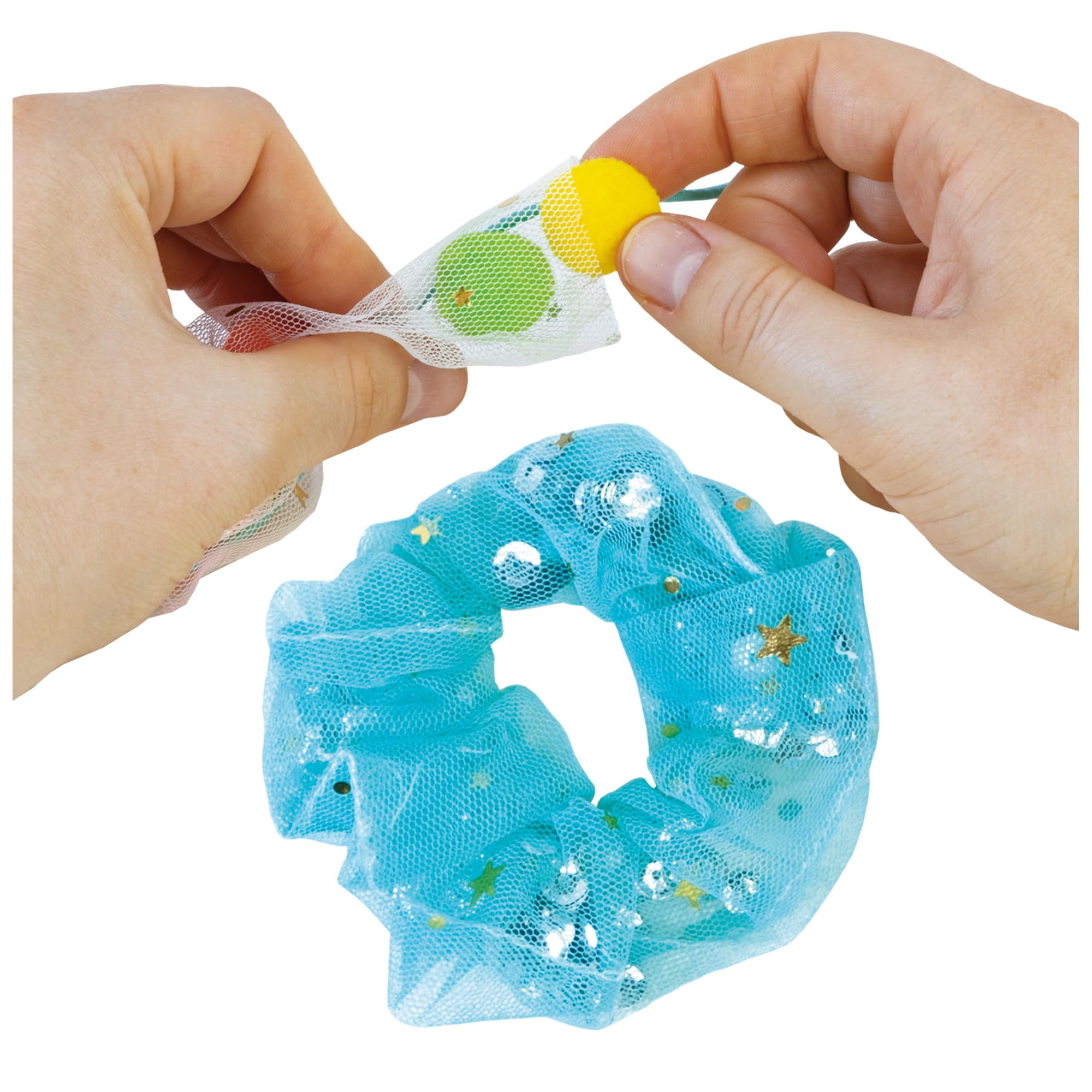 Galt Sparkly Scrunchies Craft Kit - Ages 5+ | Includes 5 Fabric Tubes & Decorating Supplies 4