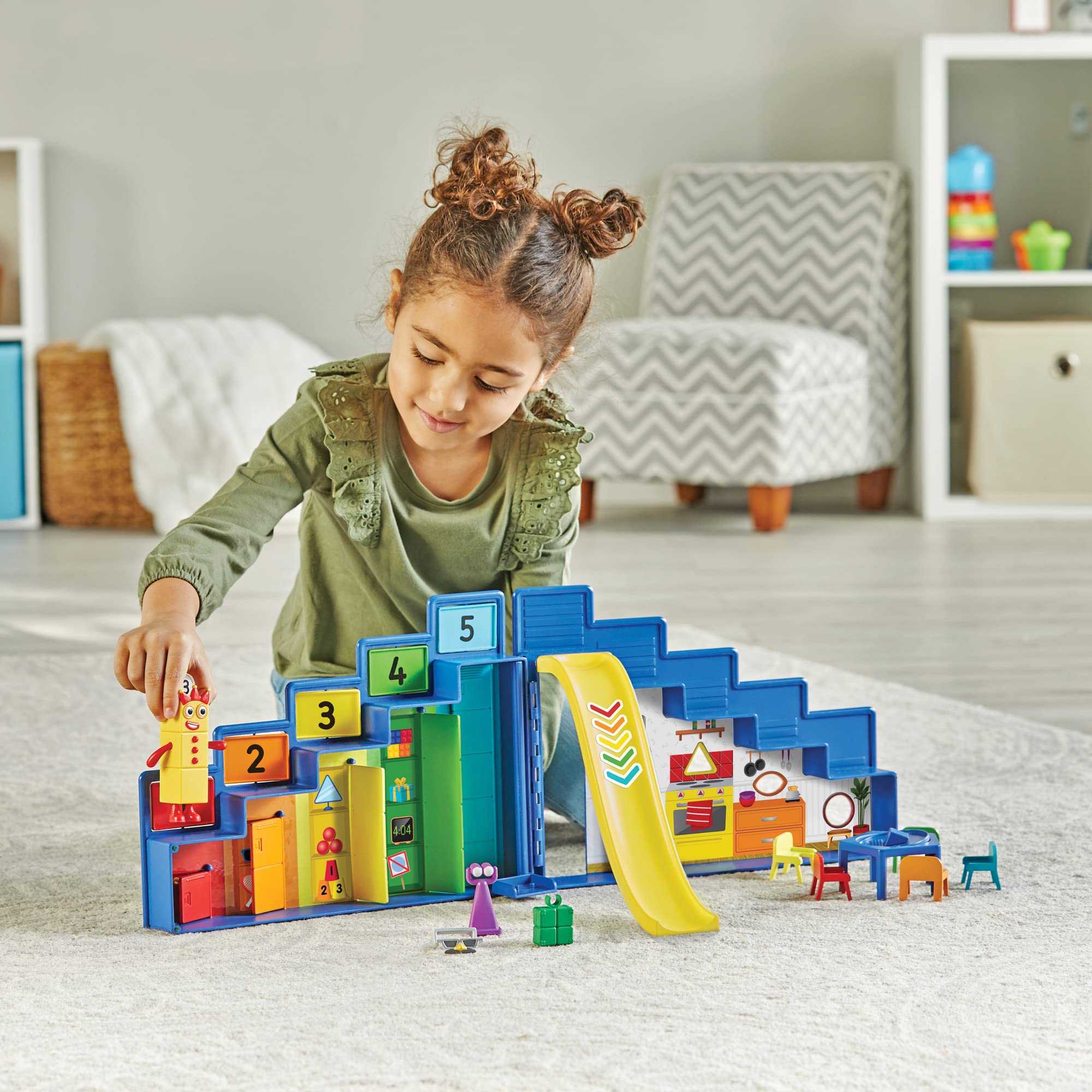 Learning Resources Numberblocks Step Squad Mission Headquarters Deluxe Playset | Ages 3+ | Includes Numberblock Three 7
