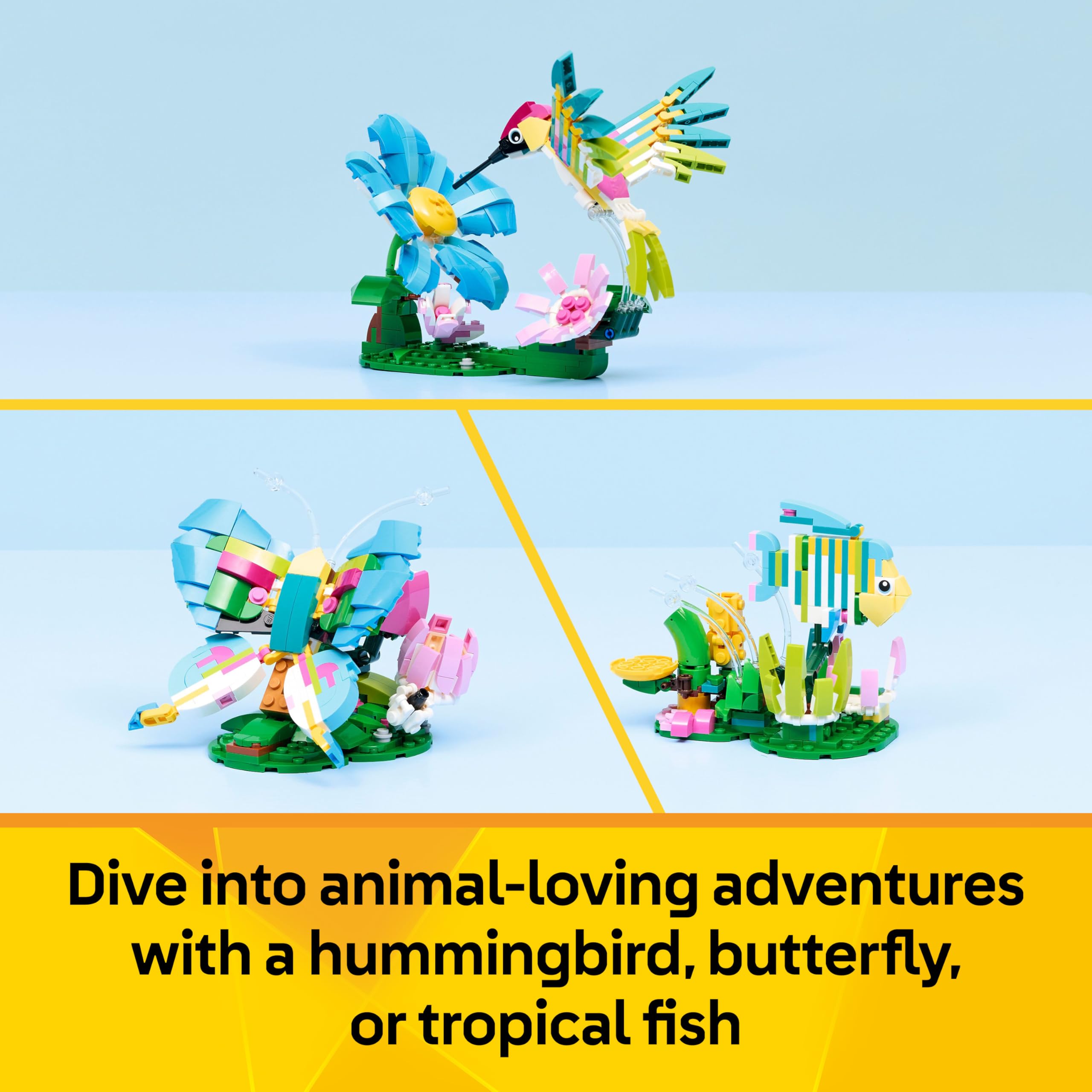 LEGO Creator 3in1 Wild Animals: Colourful Hummingbird Set 31384 | 3 Models in 1 | Ages 8+ 3