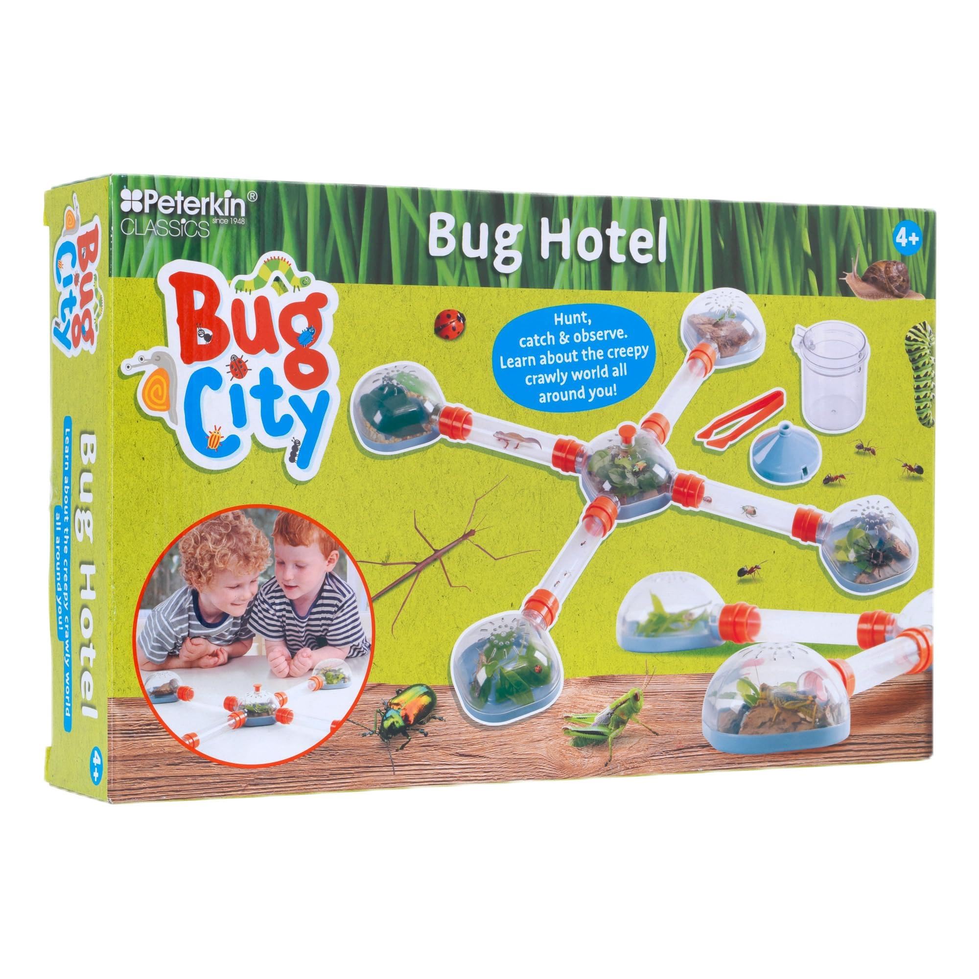 Peterkin Classics Bug City Bug Hotel Science Kit | STEM Learning | Green Plastic