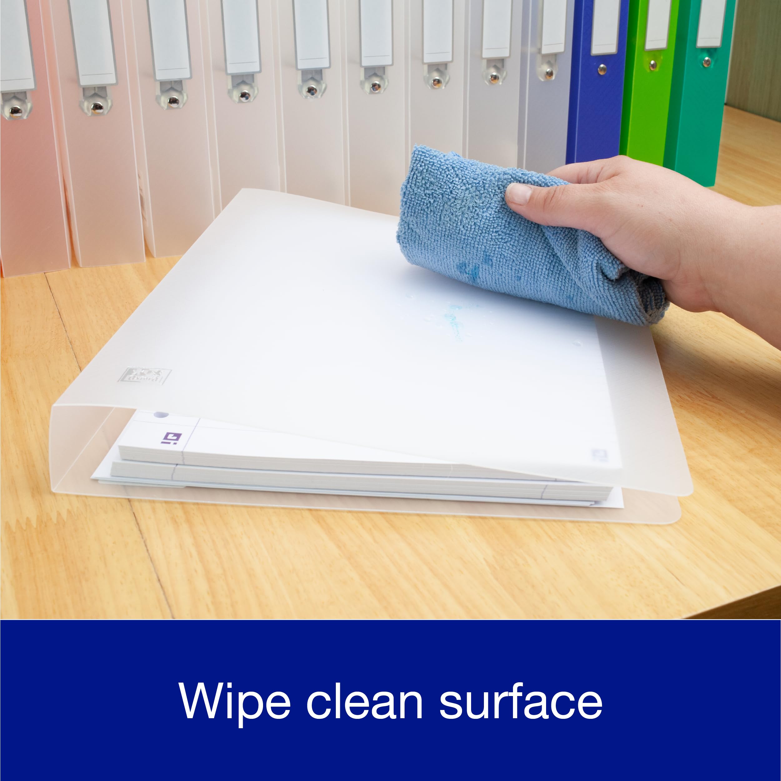 Oxford A4 Flexible O-Ring Binder - 25mm Capacity, Translucent Clear Finish | Polypropylene 6