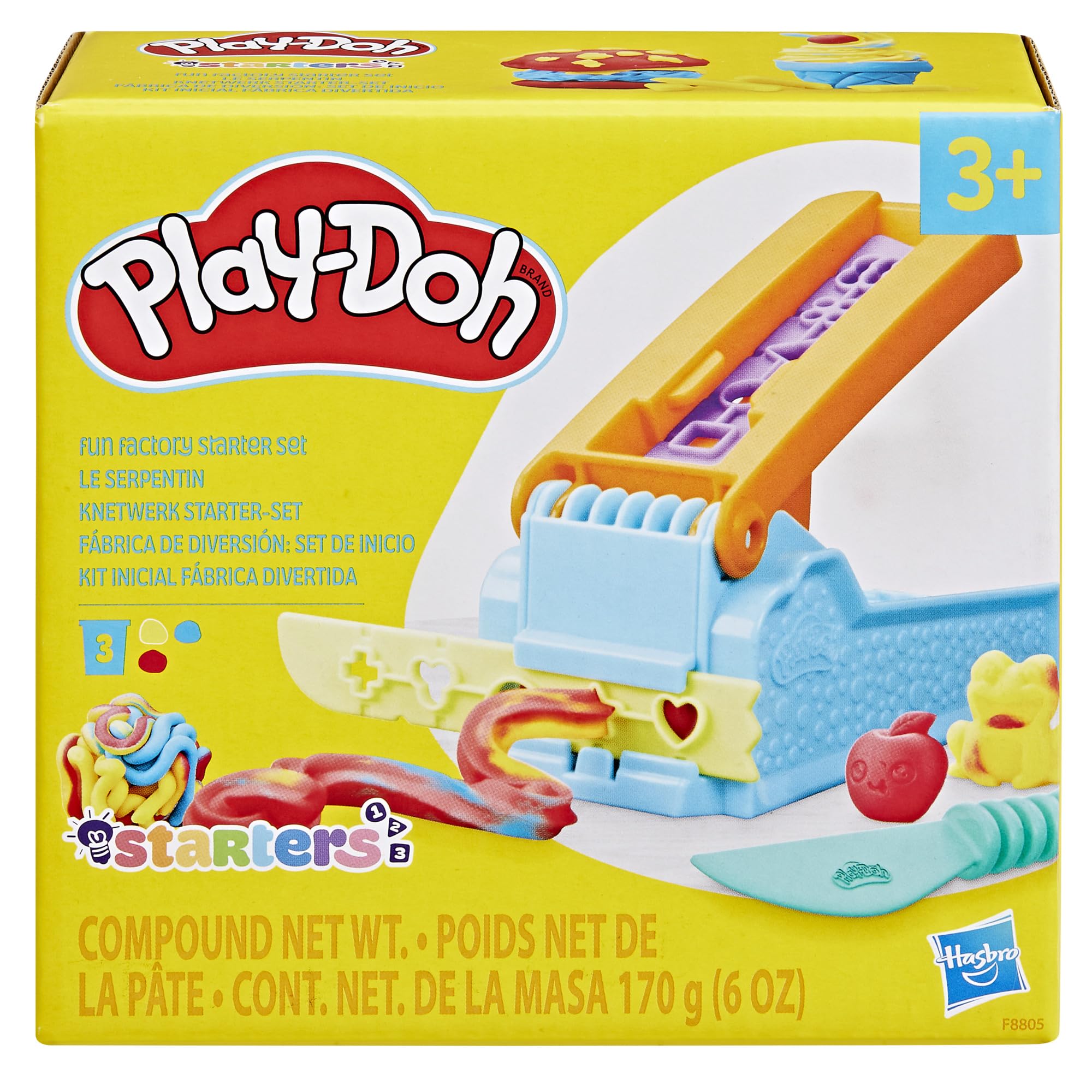 Play-Doh Fun Factory Starter Set - Squeezes 10 Shapes | Includes 3 Colors | Ages 3+ 2
