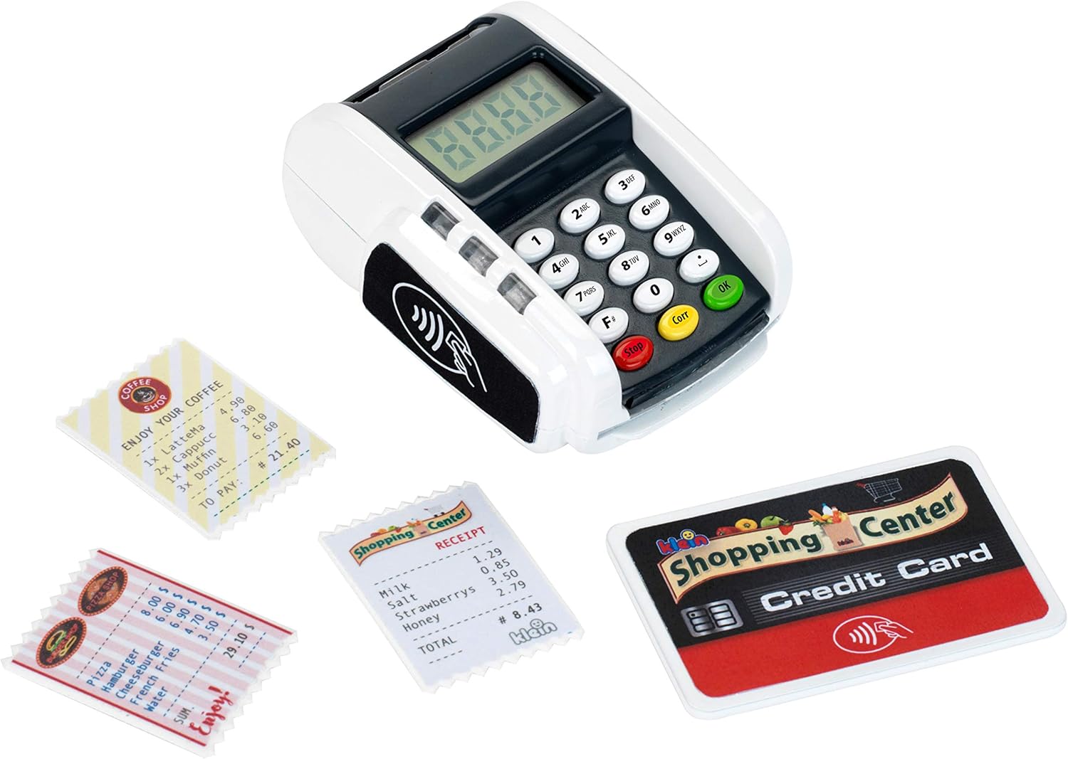 Theo Klein 9333 Pay Terminal with Light & Sound - Toy Cash Register Accessory