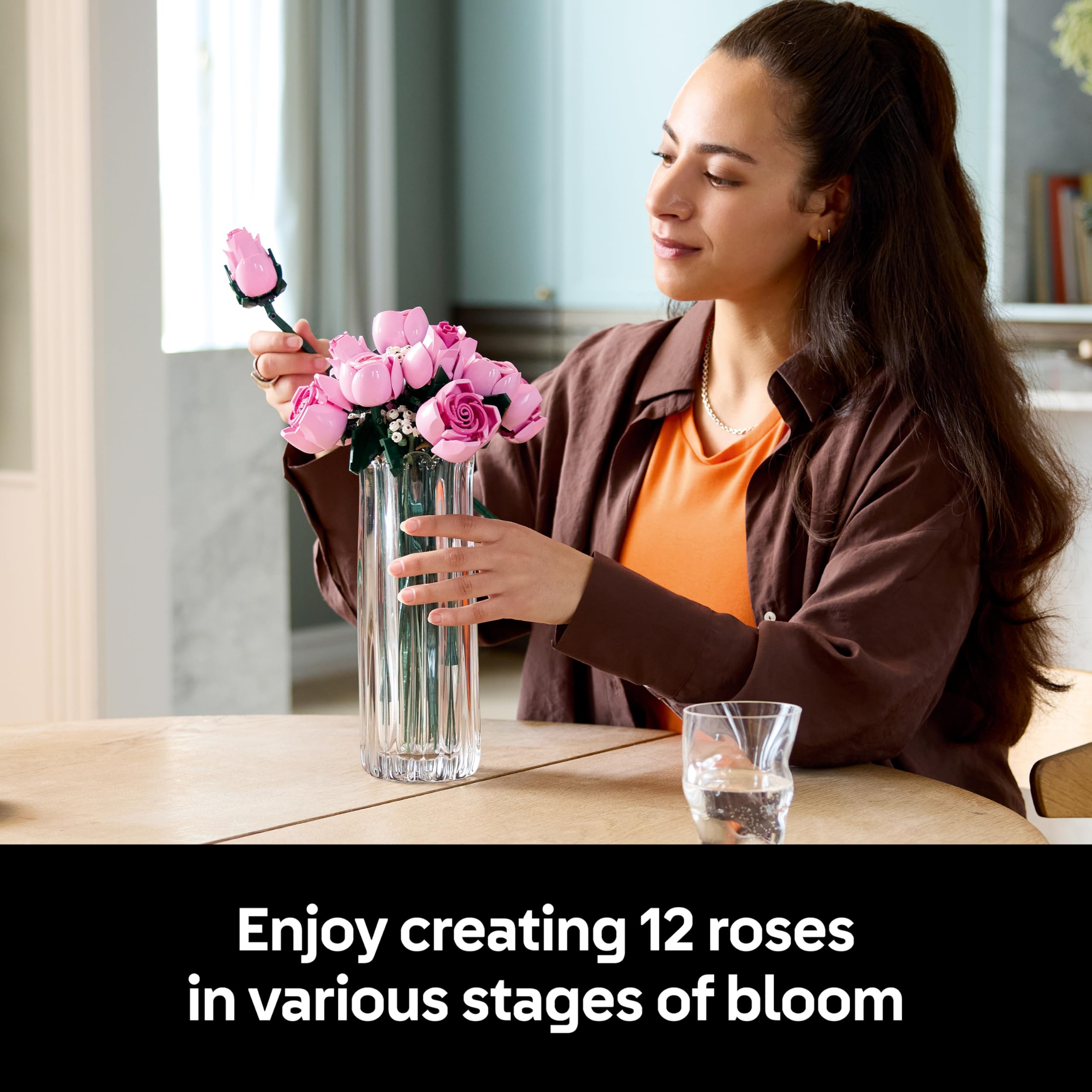 LEGO Botanicals Bouquet of Pink Roses Building Set 10374 | Ages 18+ 3
