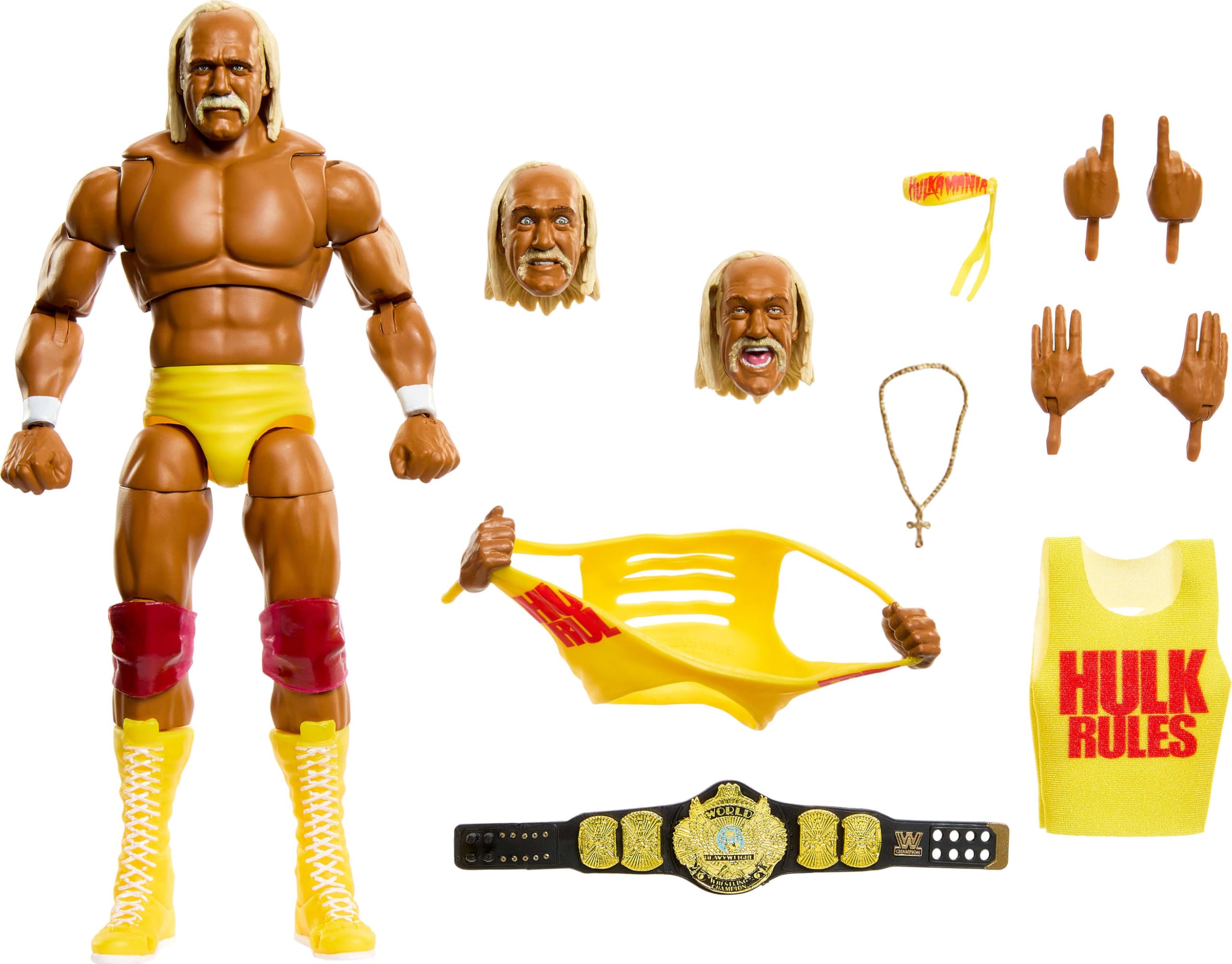 Mattel WWE Ultimate Edition Action Figure & Accessories Set - Hulk Hogan | 6-Inch Scale