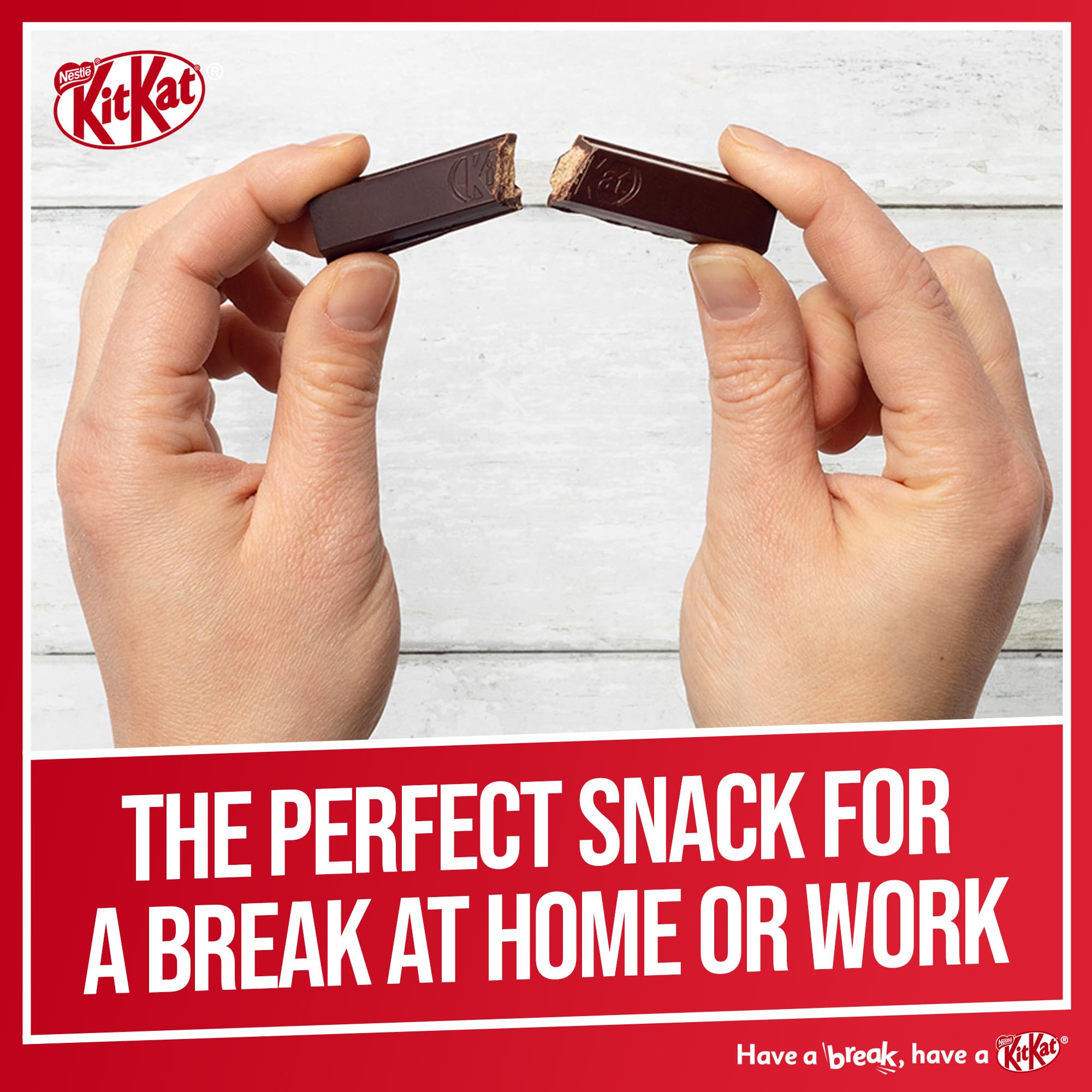 KitKat 2 Finger Zartbitterschokoladenkeksriegel – 8er-Pack (8 x 20,7 g) | Knusprige Waffeln und zarter Zartbitterschokoladensnack 4