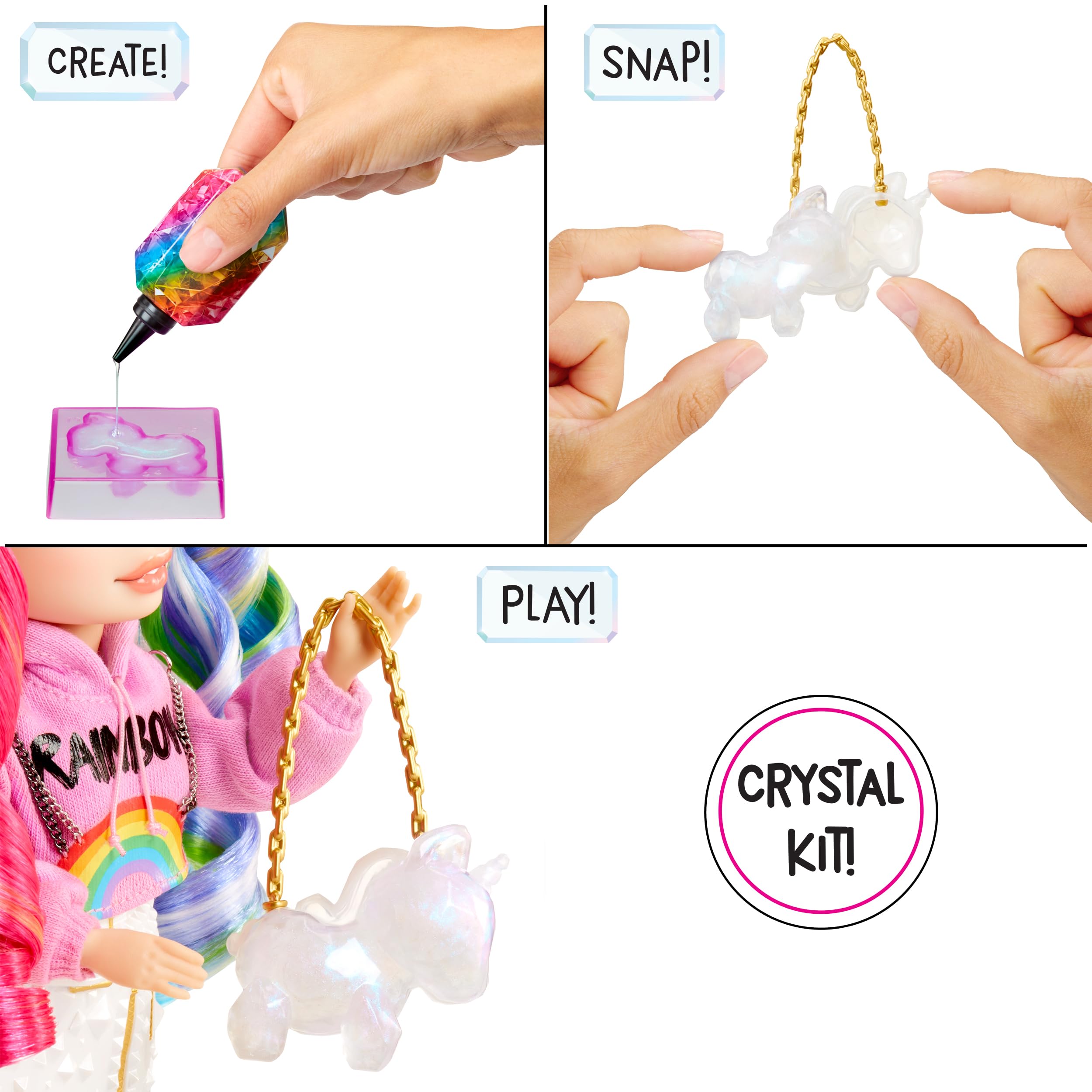 Rainbow High Creative Crystals Amaya Doll - 28 cm Fashion Doll with DIY Crystal Accessory Make It Kit | Ages 8+ 3