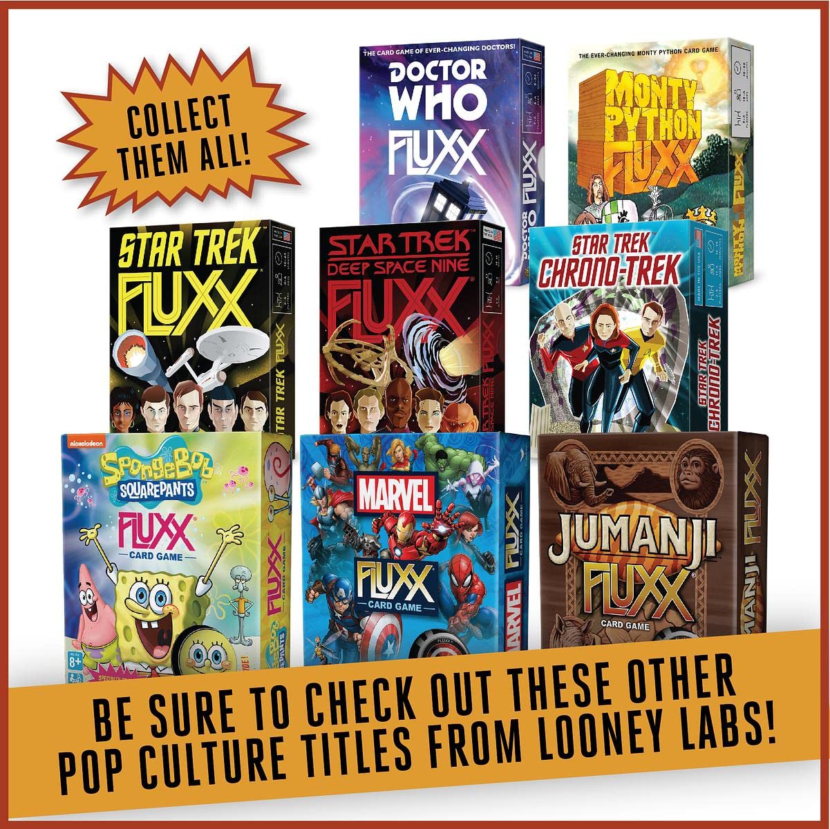 Looney Labs Jumanji Fluxx Specialty Edition Card Game | 2-6 Players | Ages 8+ 8
