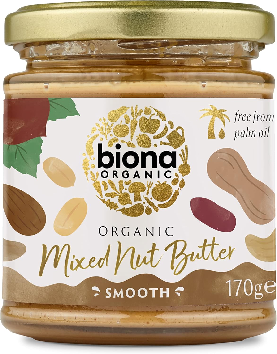 Biona Bio-Nussbutter, gemischt, 170 g