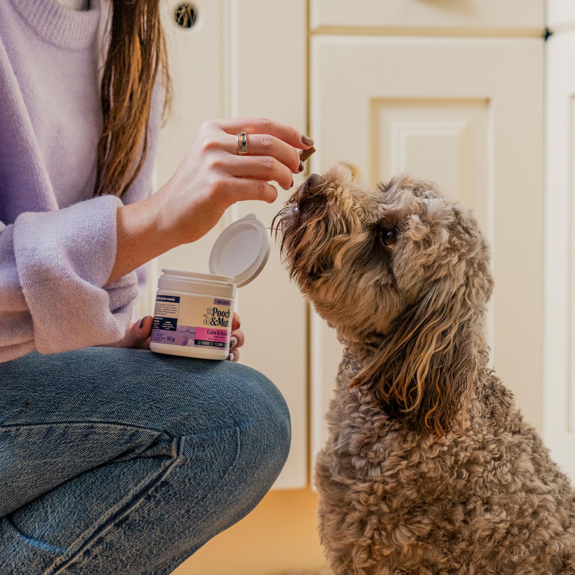 Pooch & Mutt Hemp Chewies Calming Treats for Dogs | Chicken Flavor | 80g Pack 3