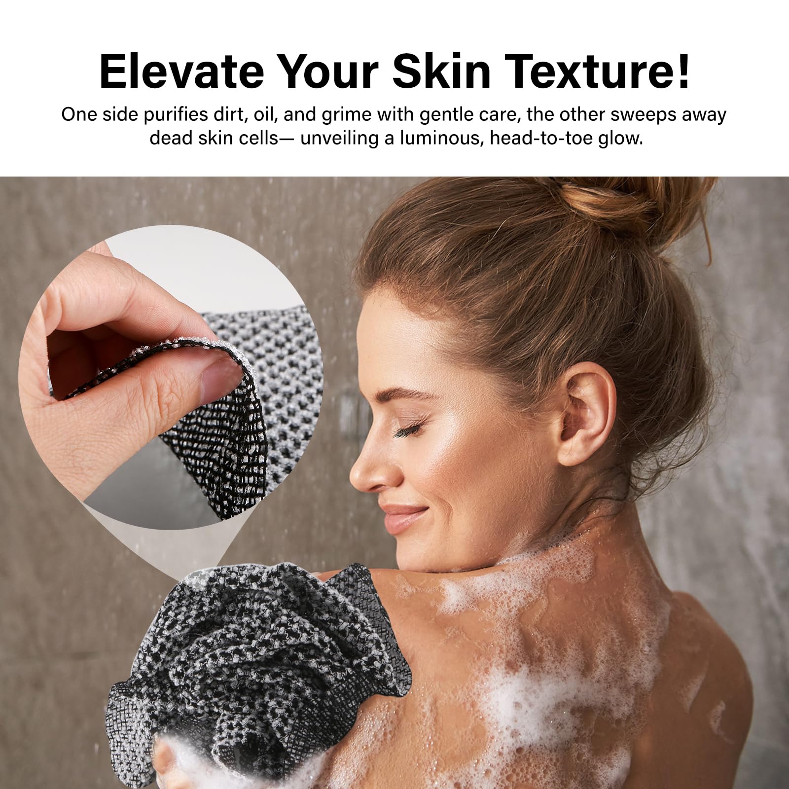 Lafefe Exfoliating Towel Gloves Set - Deep Clean & Pore Unclogging | Unisex Adult | 2 Items 3