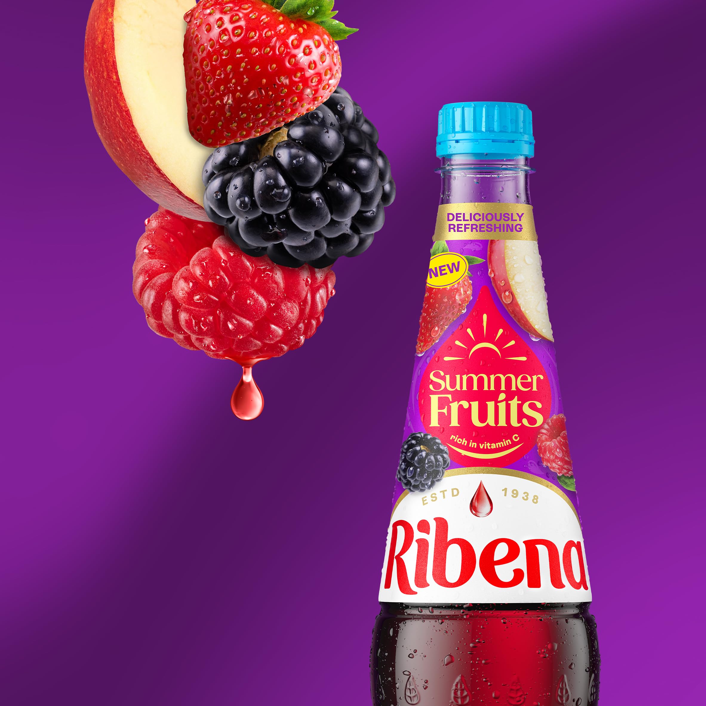 Ribena Summer Fruits Squash No Added Sugar - Real Fruit Juice, Rich in Vitamin C | 850ml 7