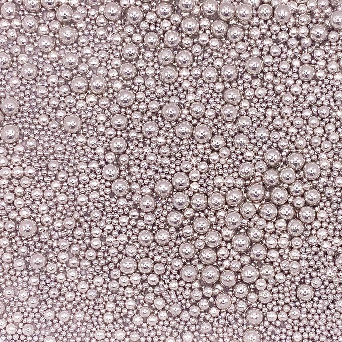 A Pinch of Pearls Mix - High Shine Silver Cake Topper Sprinkles | 30g 3