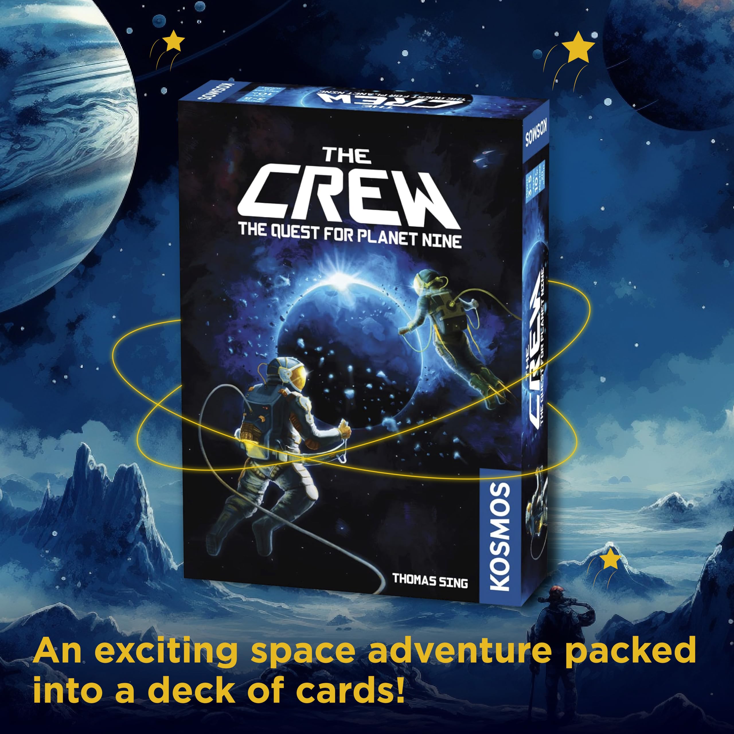 Thames & Kosmos The Crew: The Quest For Planet Nine Cooperative Trick Taking Game | 3-5 Players | Ages 10+ 5