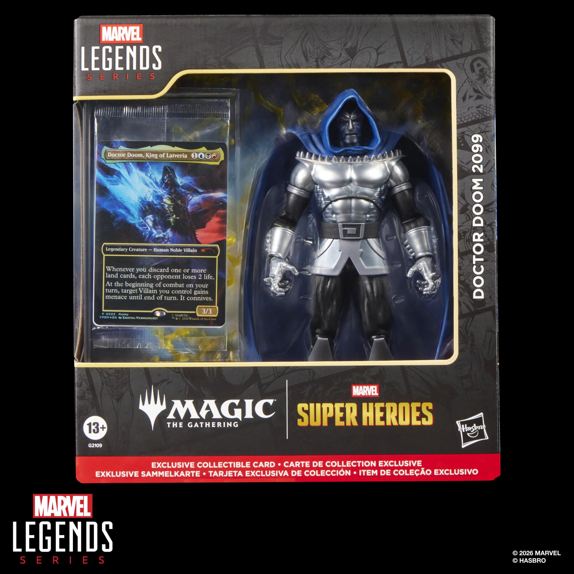 Marvel Legends Doctor Doom 2099 Action Figure - 15cm Scale, Includes Collectible Card 10