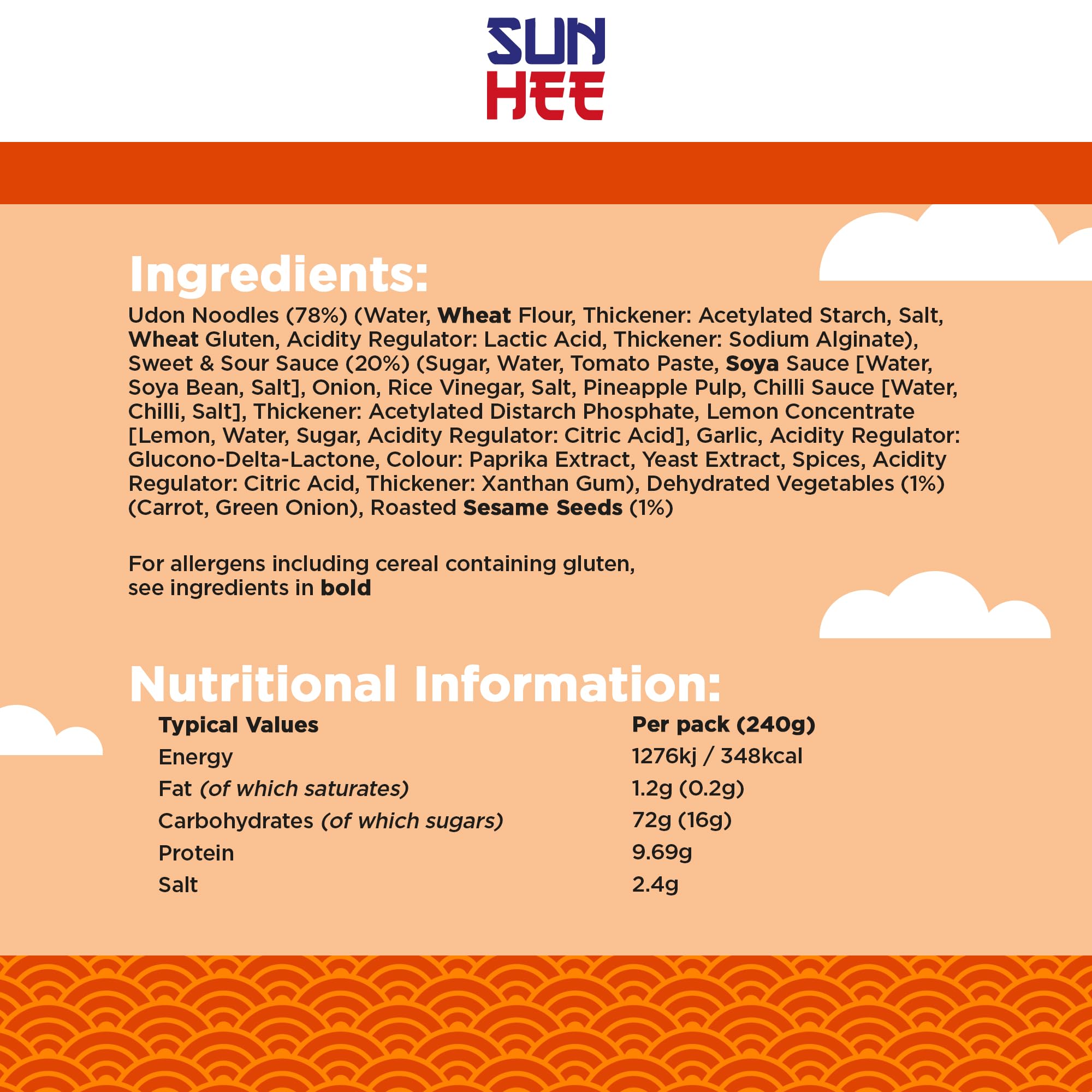 Sun Hee Sweet and Sour Udon Bowl - Ready-to-Eat, Microwaveable, 240g 5