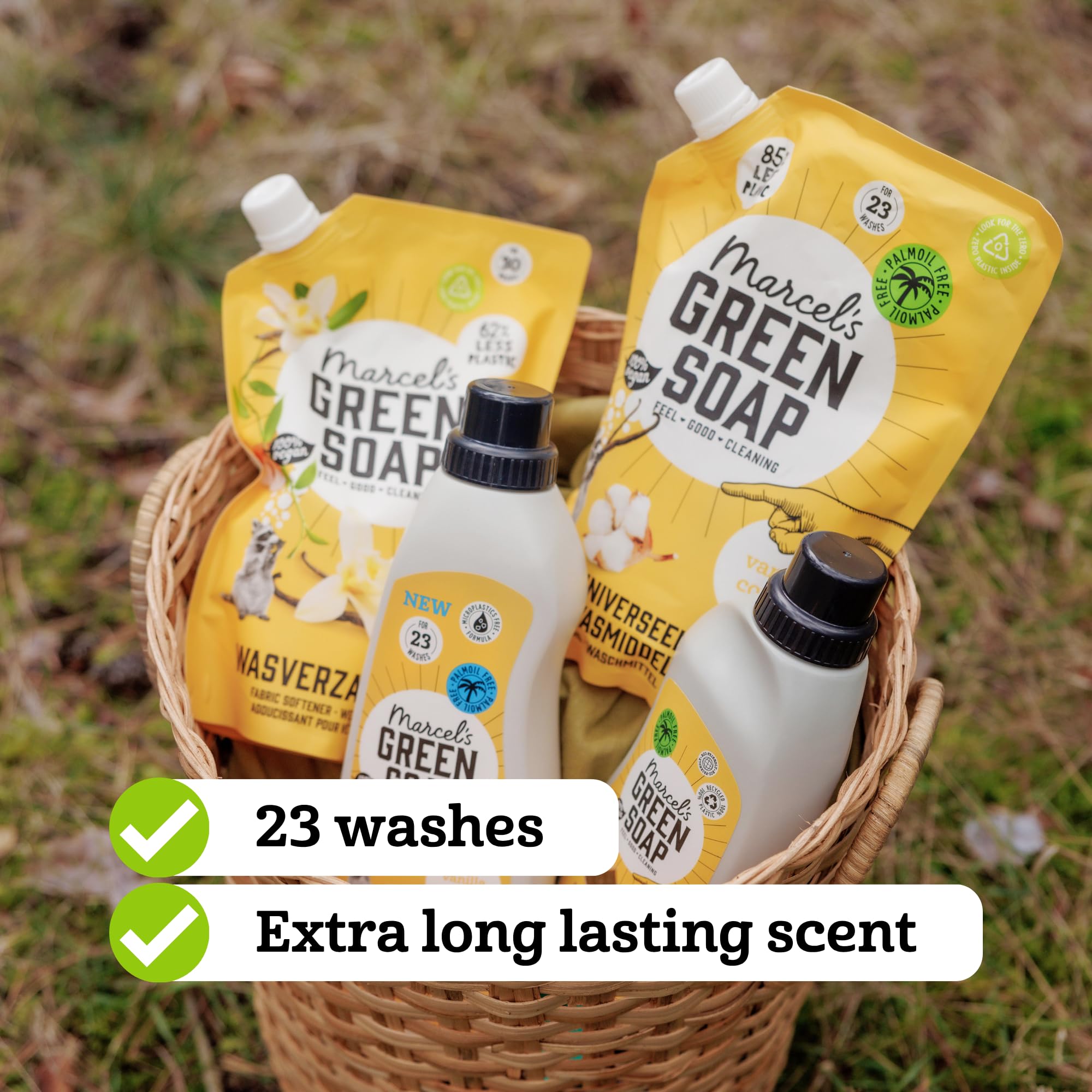 Marcel's Green Soap Universal Washing Liquid Refill - Vanilla & Cotton Scent | 1L 4