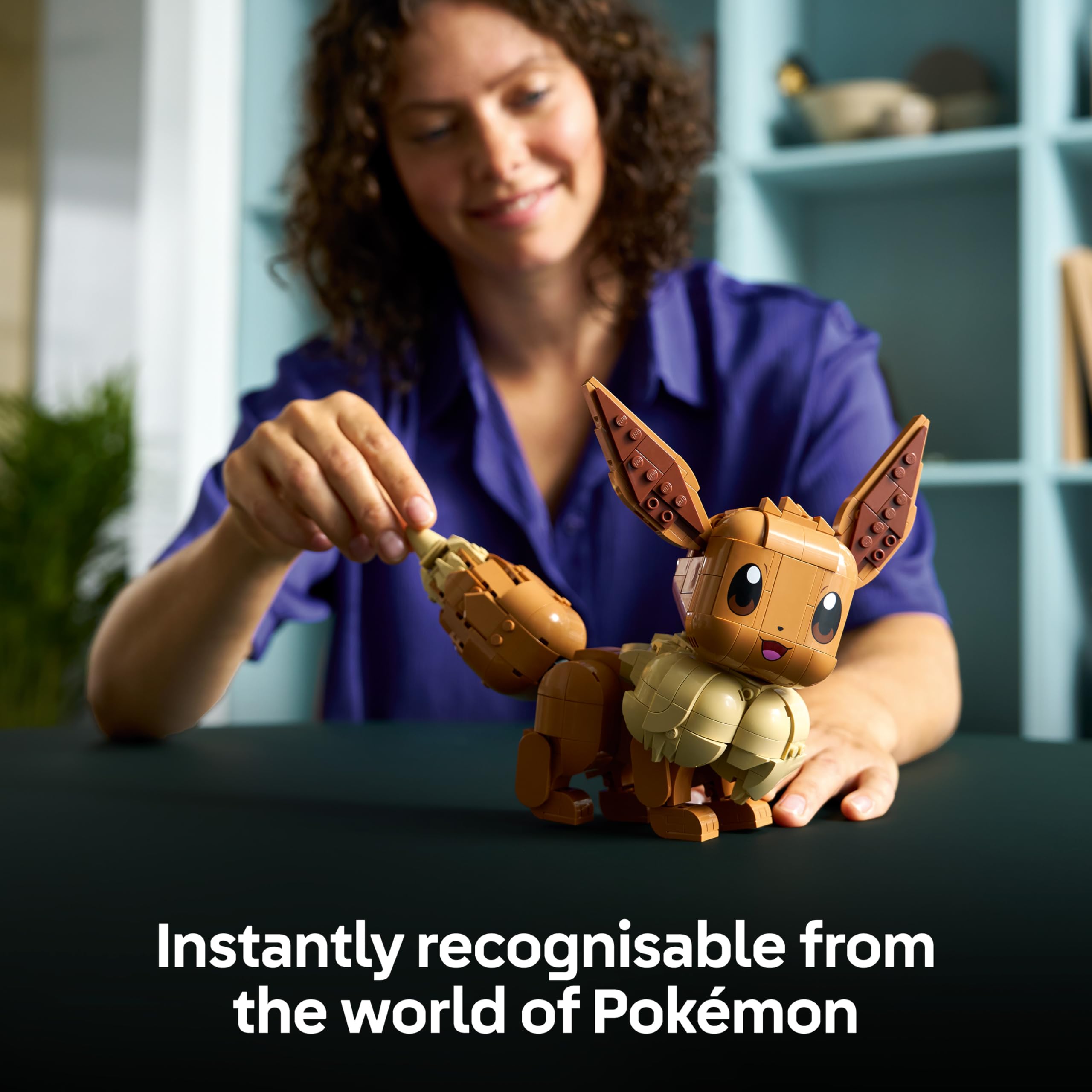 LEGO Pokémon Eevee Figure Building Set 72151 for Adults | 587 Pieces | Posable 3