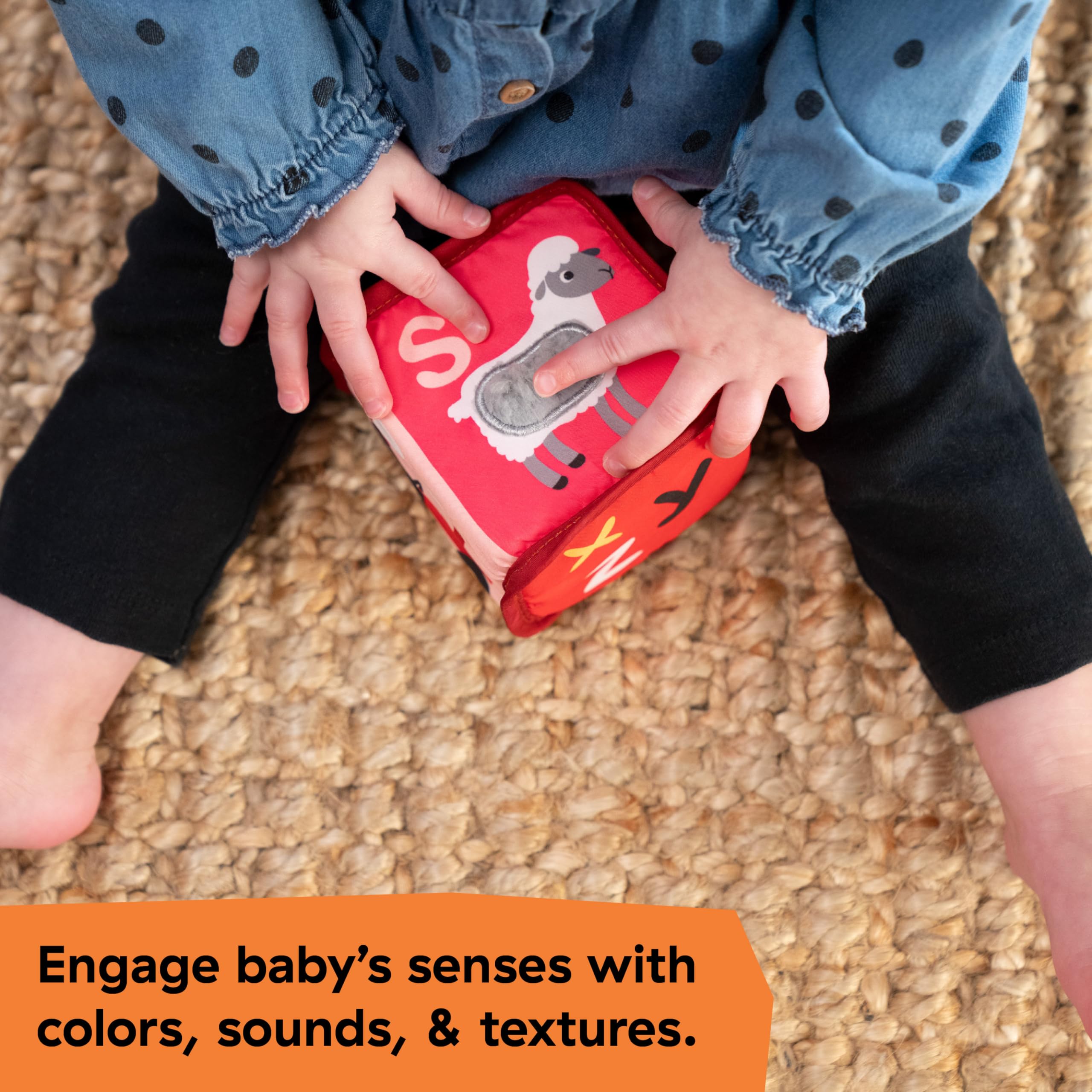 Baby Einstein Alpha Stacks Soft Blocks - Multisensory Learning Toy for Ages 3 Months+ | 4-Piece Set 5