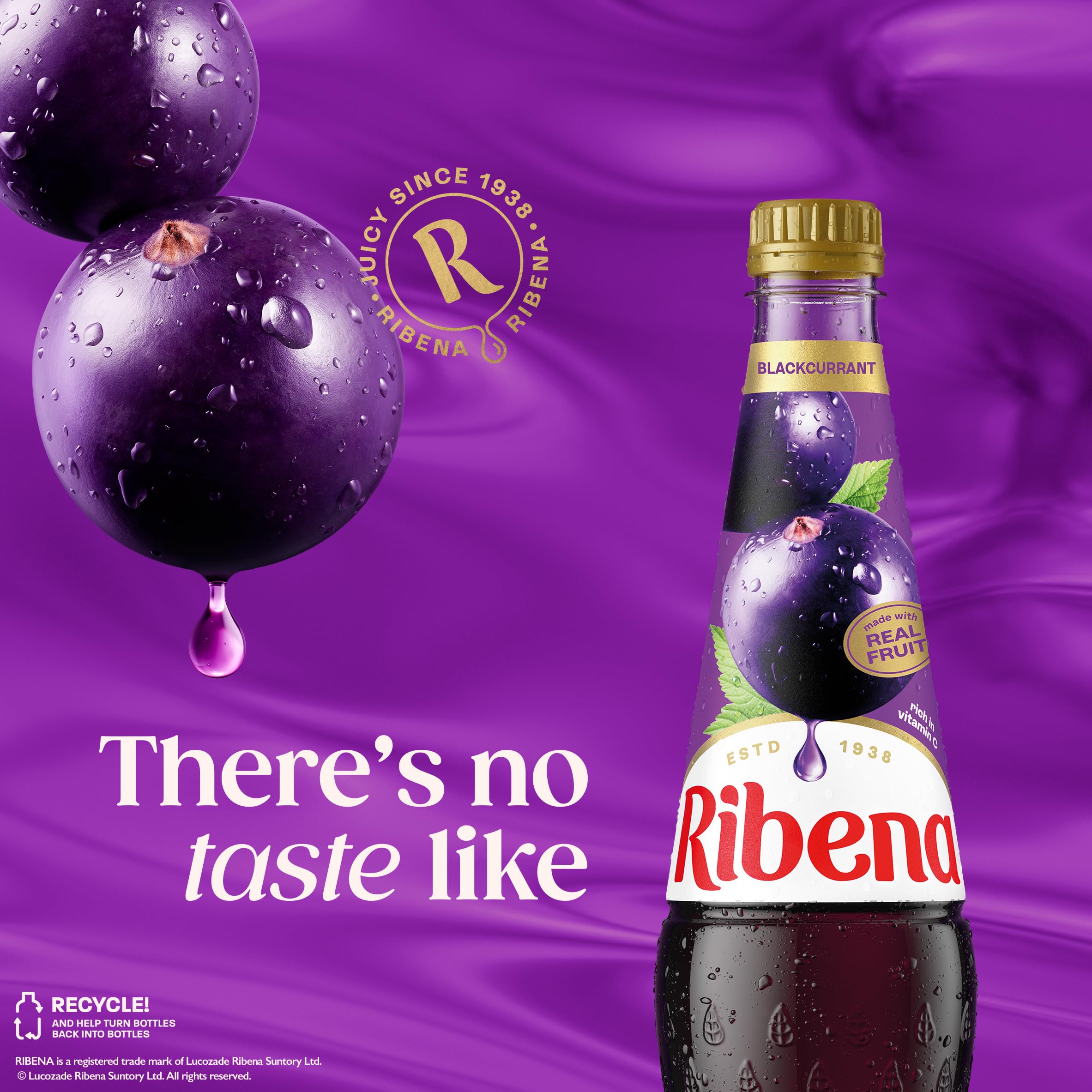 Ribena Blackcurrant Squash Concentrate - Rich in Vitamin C | 850ml | 100% Recycled Bottle 7