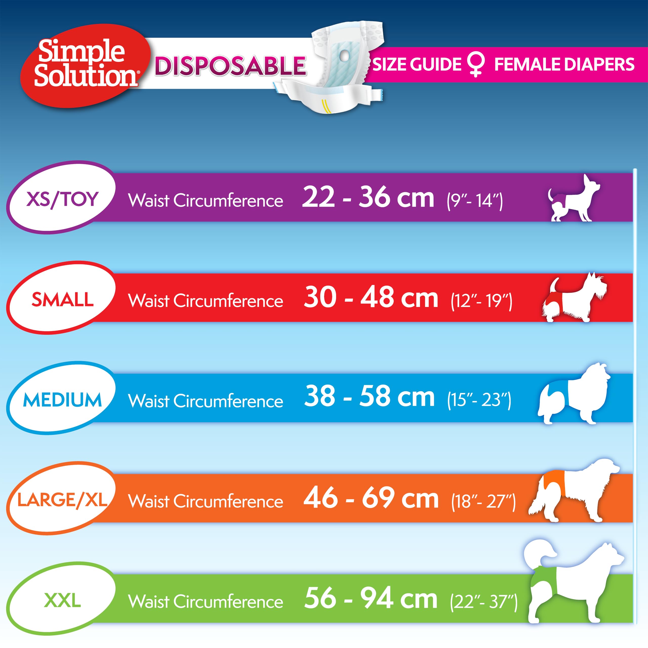 Simple Solution Disposable Dog Diapers for Female Dogs | Small (5-11kg) | 12 Pack 4