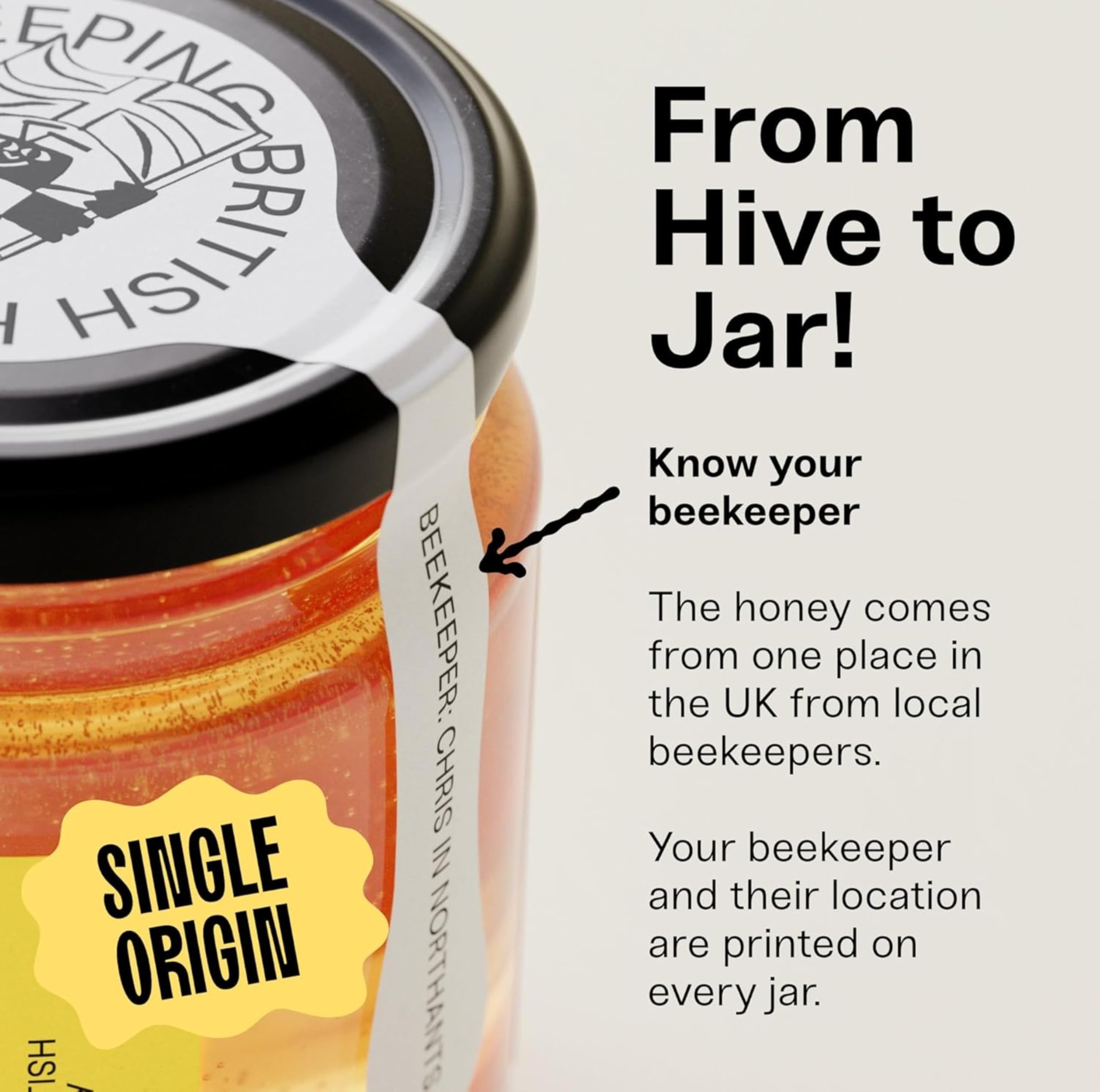 Black Bee Honey British Summer Honey - Single Origin Unpasteurised | 227g Jar 5