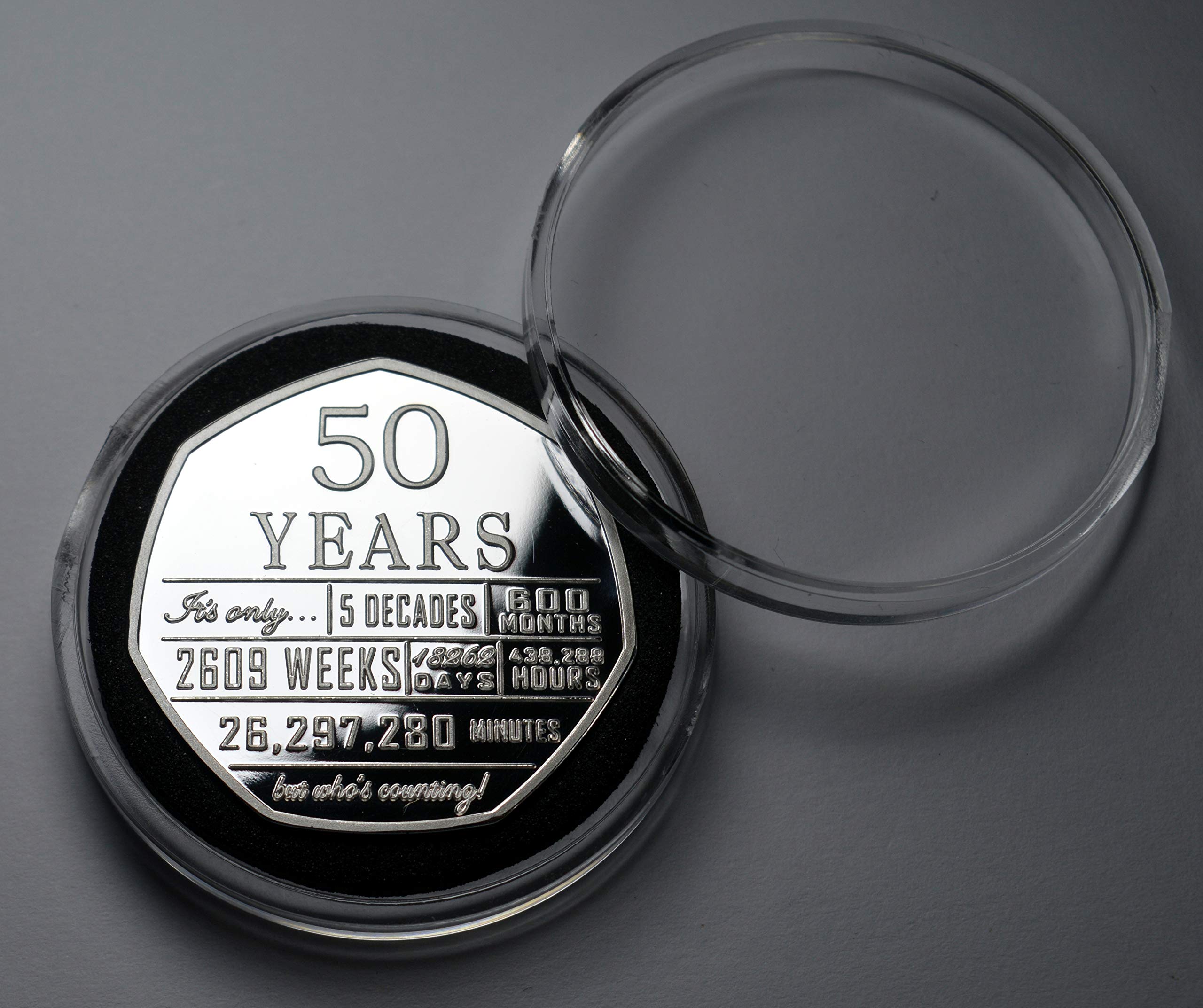 The Commemorative Coin Company 50th Birthday .999 Silver Plated Commemorative Coin 3