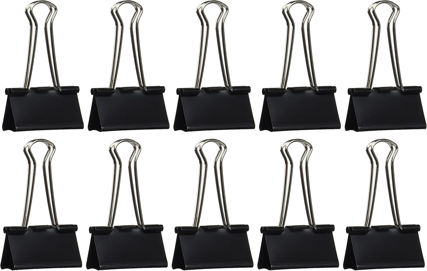 Rapesco FBC410B1 41 mm Foldback Clips, Black, Pack of 10