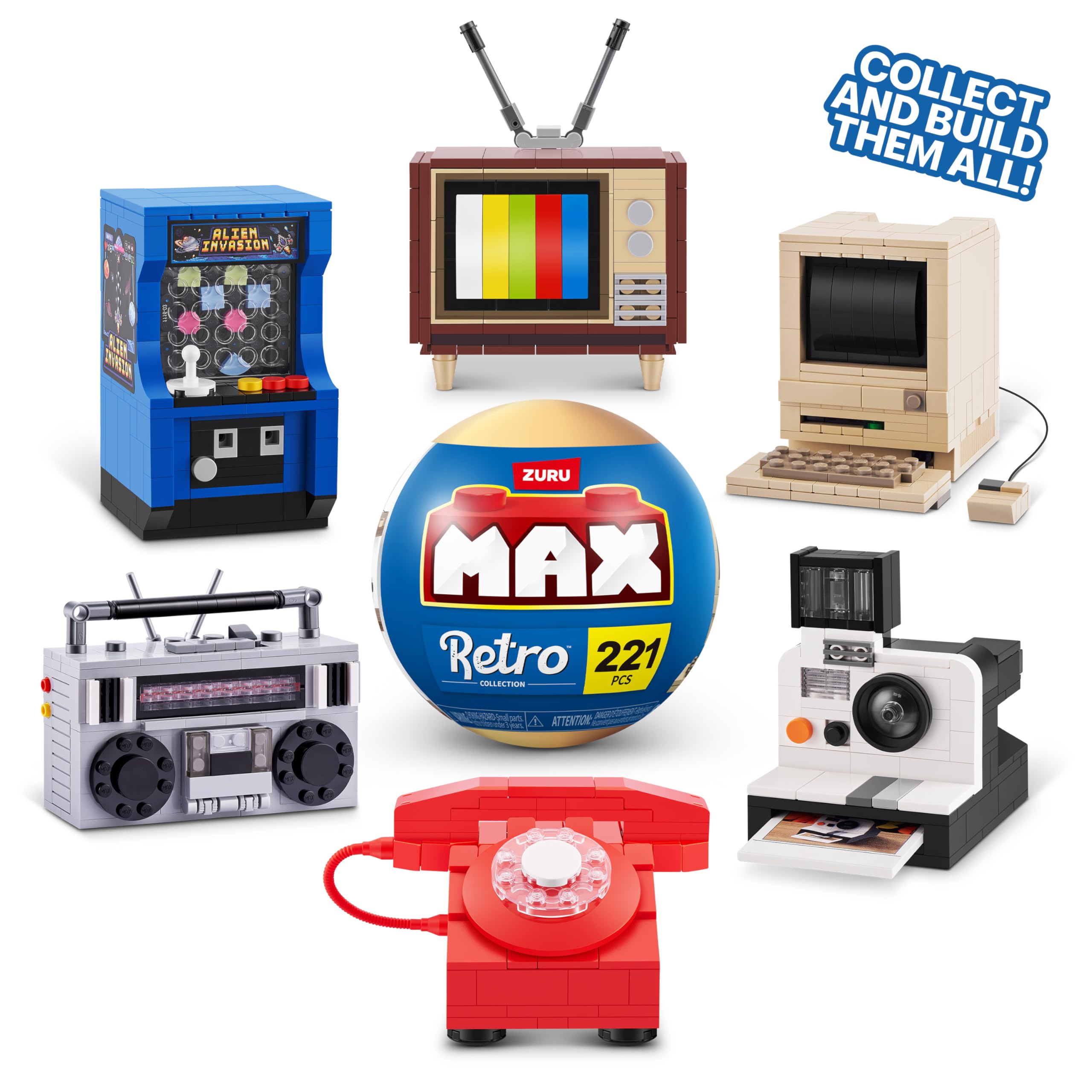 MAX Premium Retro Building Bricks - Arcade Machine Building Set for Ages 3+ 8