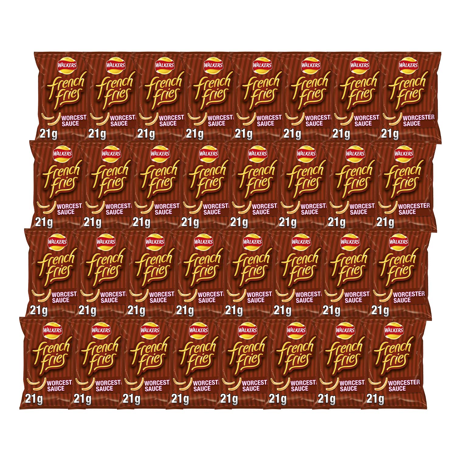 Walkers French Fries Worcester Sauce Crisps 21g - Multipack of 32 4