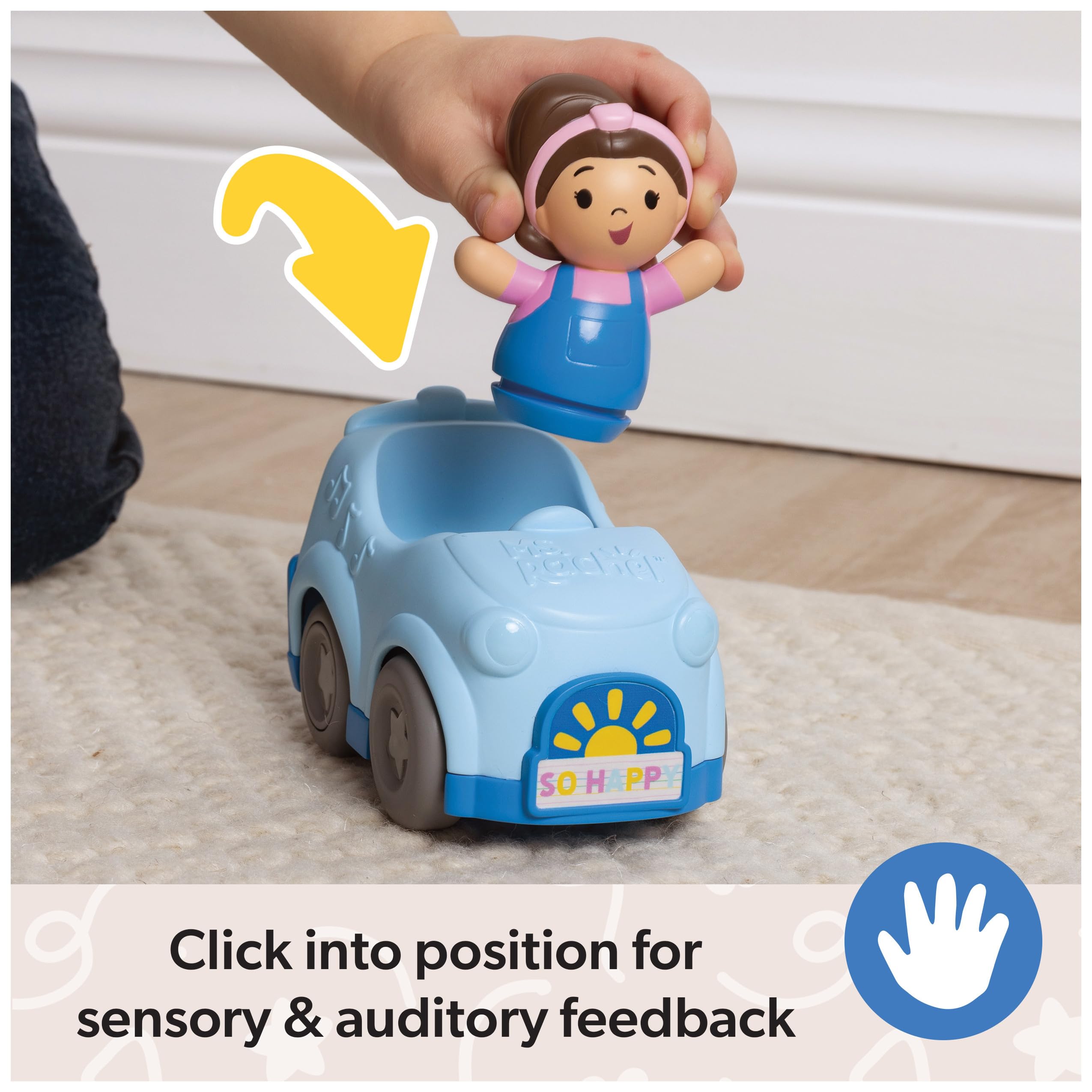 Ms. Rachel 1-2-3 Roll! Vehicle with Click-in Figure | Pull Back Action | Ages 12 Months+ 4