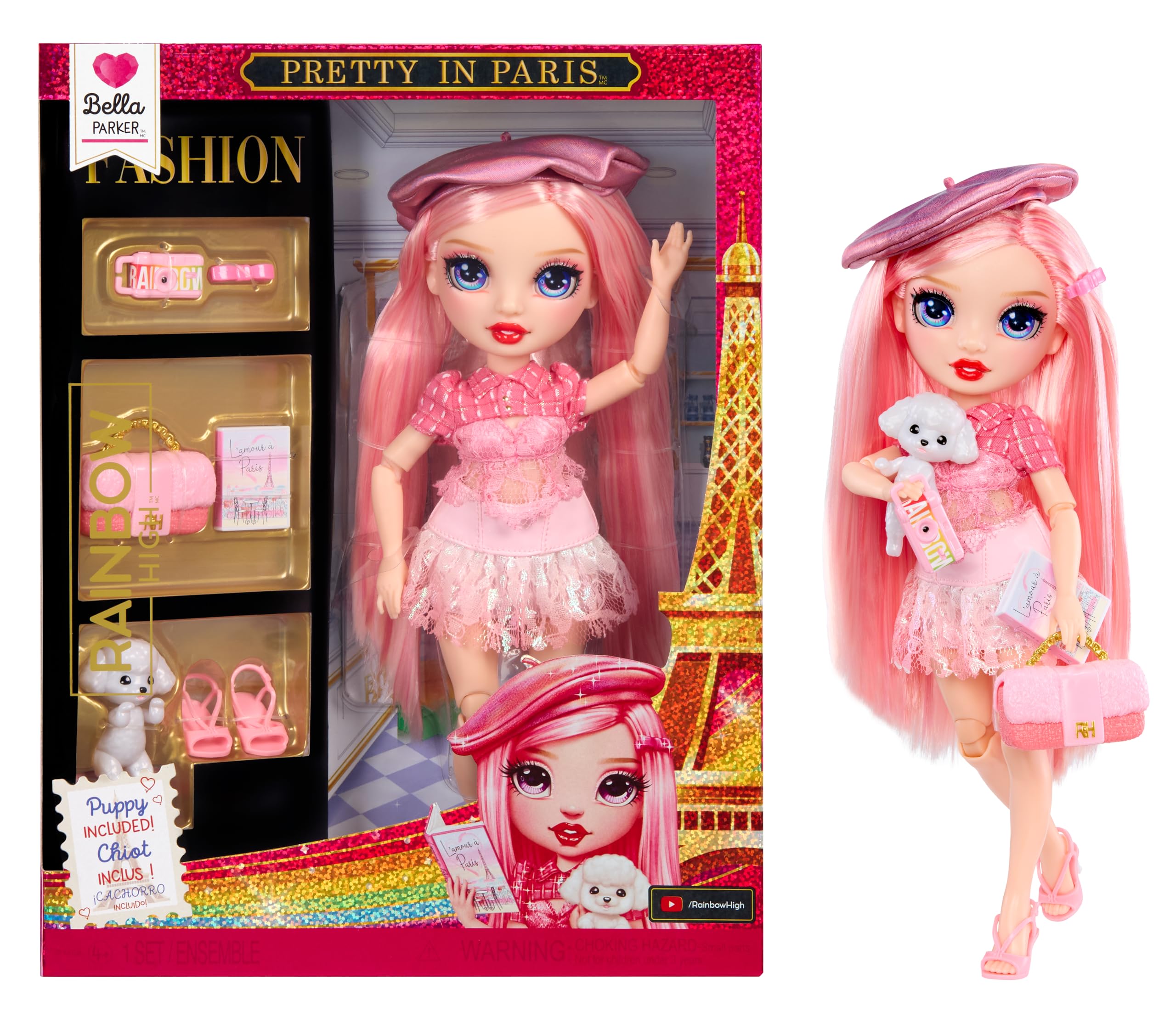 Rainbow High Bella Parker Fashion Doll - Pink, 28 cm, Ages 4-12 1