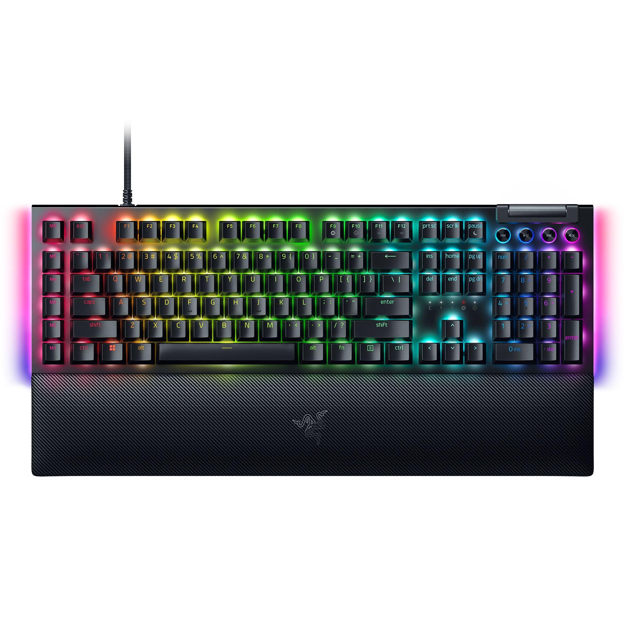 Razer BlackWidow V4 Mechanical Gaming Keyboard - Green Clicky Switch | Chroma RGB | UK Layout 4