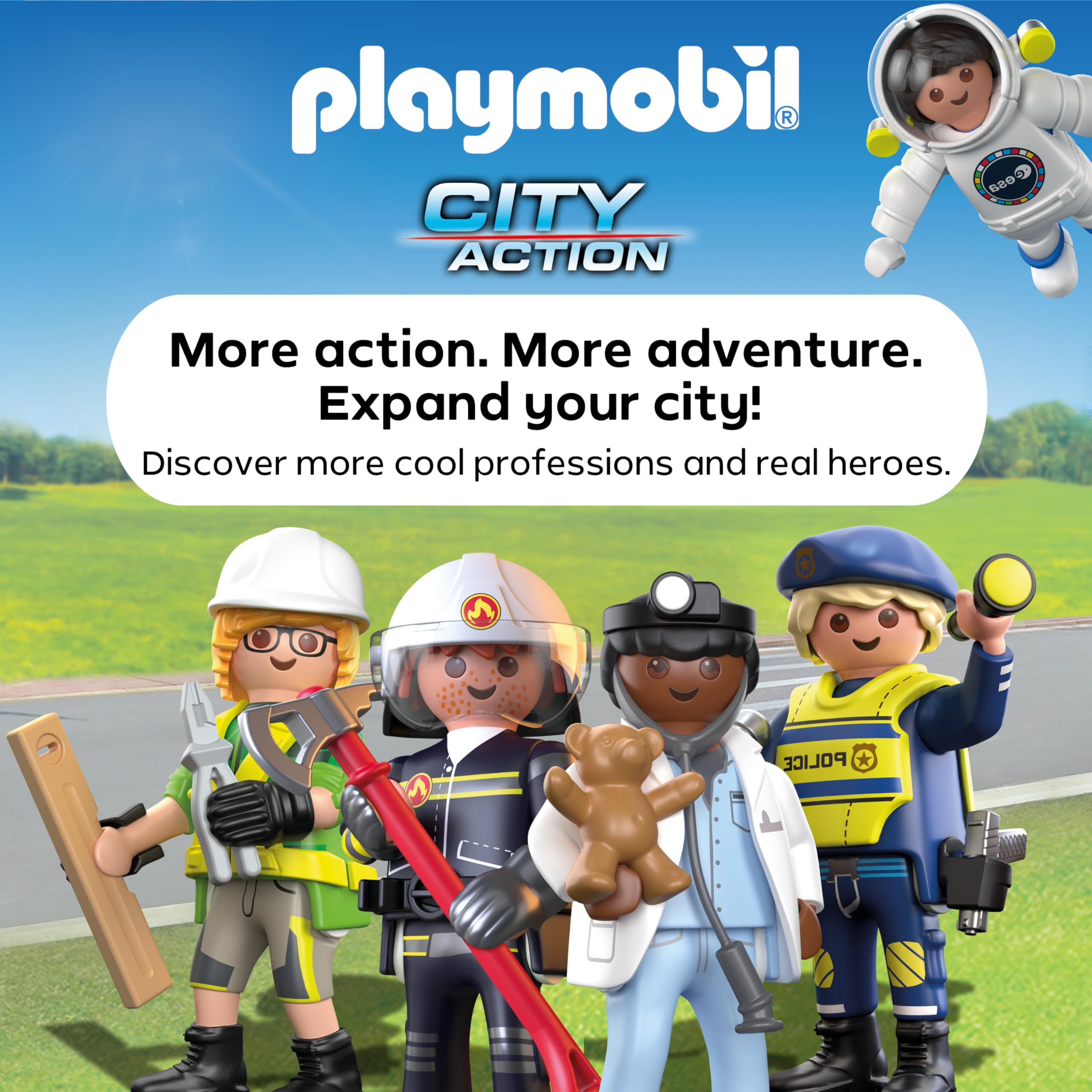 Playmobil Action Heroes Police Patrol Car - Vehicle Playset for Kids 4+