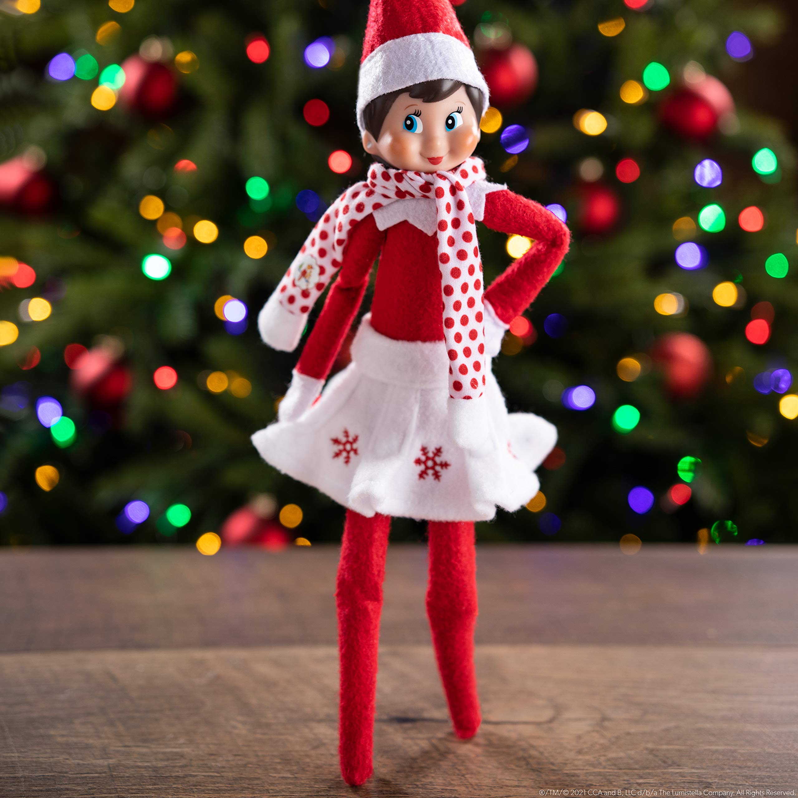 Claus Couture Snowflake Skirt with Scarf - Elf on the Shelf Clothes 2024 5