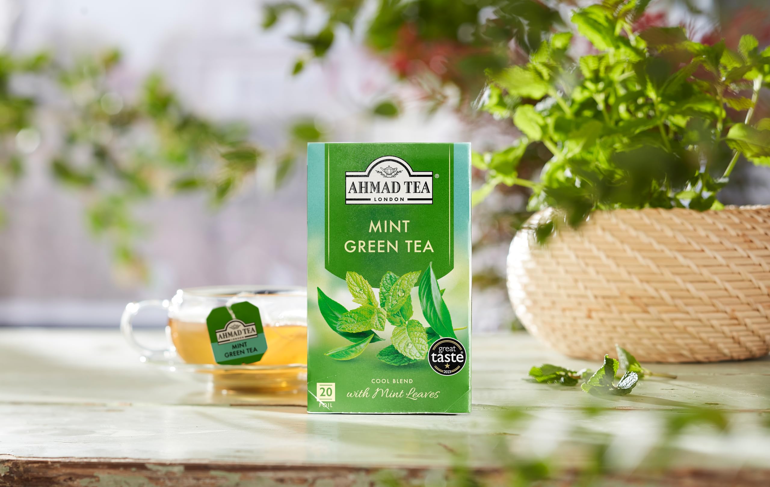 Ahmad Tea Mint Mystique Green Tea - 20 Teabags | Sugar-Free, Naturally Caffeinated