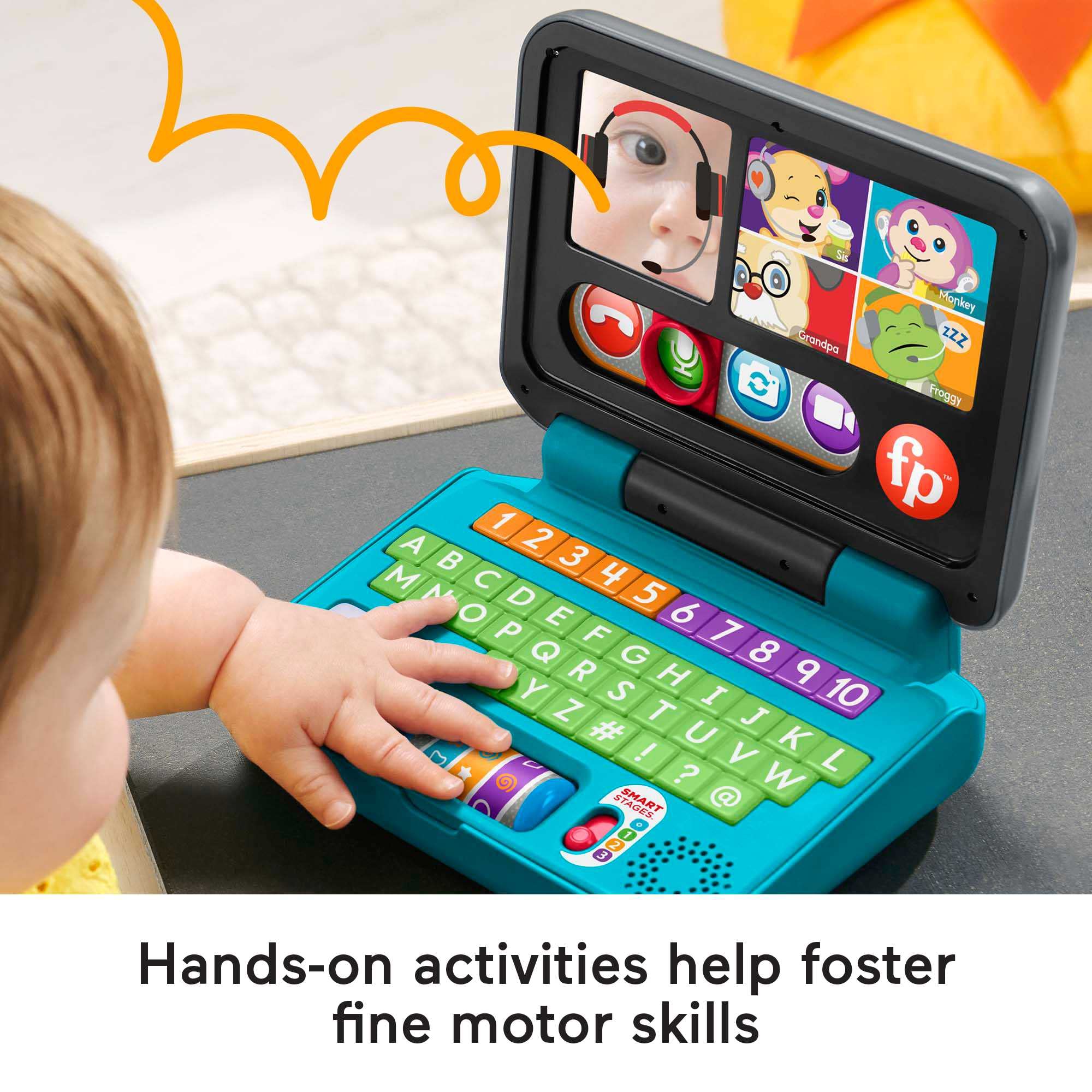 Fisher-Price Laugh & Learn Let's Connect Laptop - UK English Edition | Ages 6-36 Months | 55+ Songs & Phrases 5