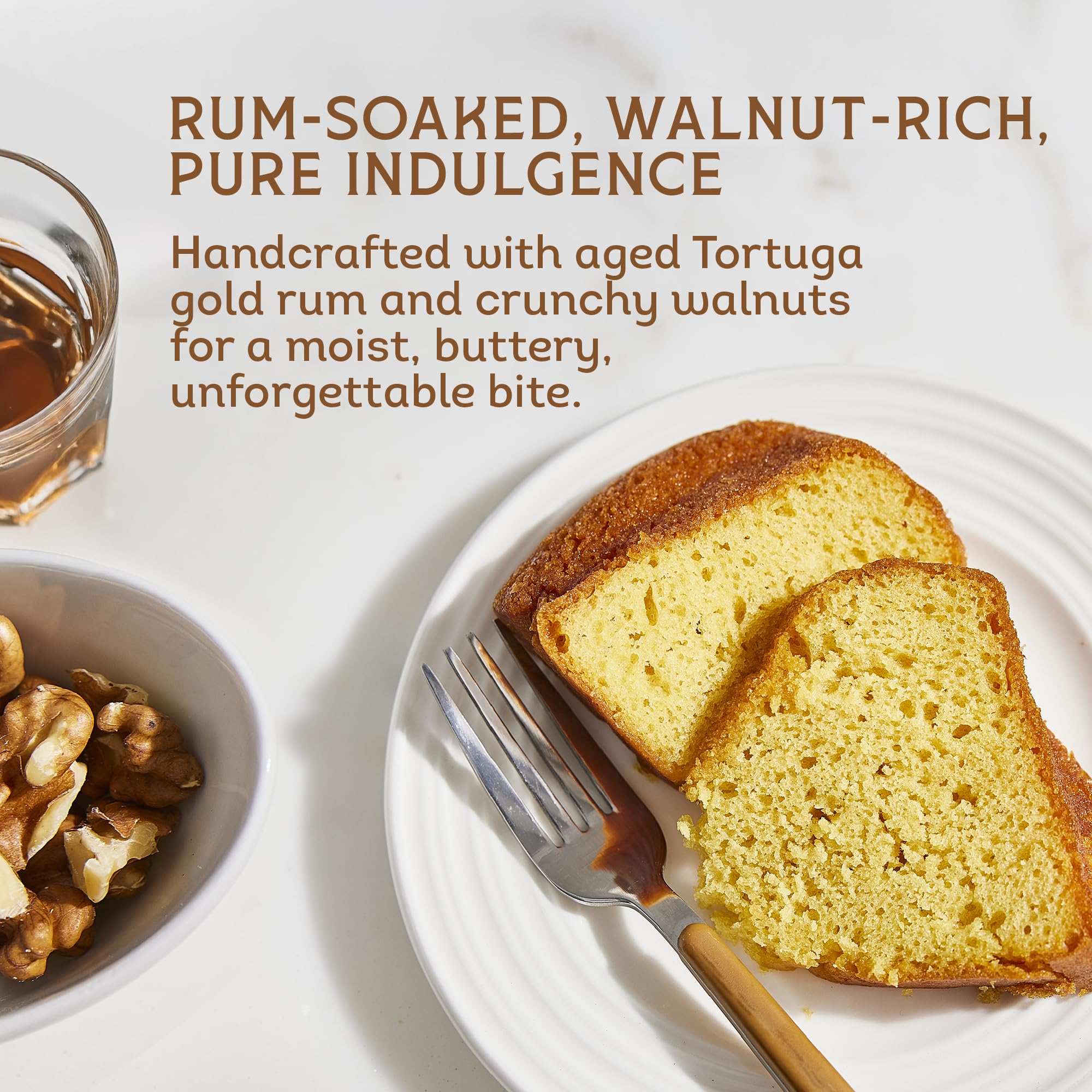 Tortuga Golden Original Rumkuchen mit Walnüssen, 454g 11