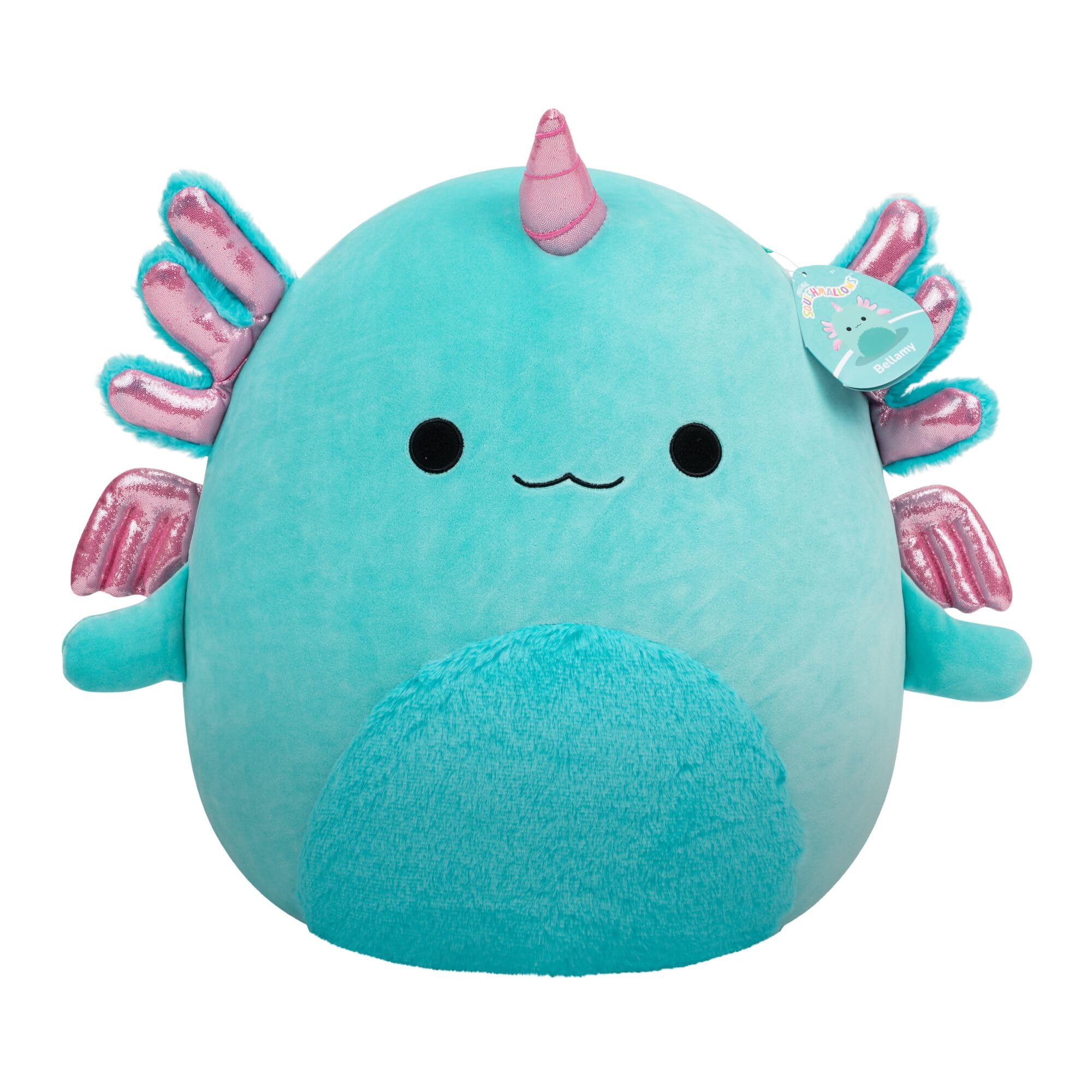 Squishmallows Bellamy the Teal Axolotl Alicorn Soft Doll | 14-Inch | Classic Edition 7