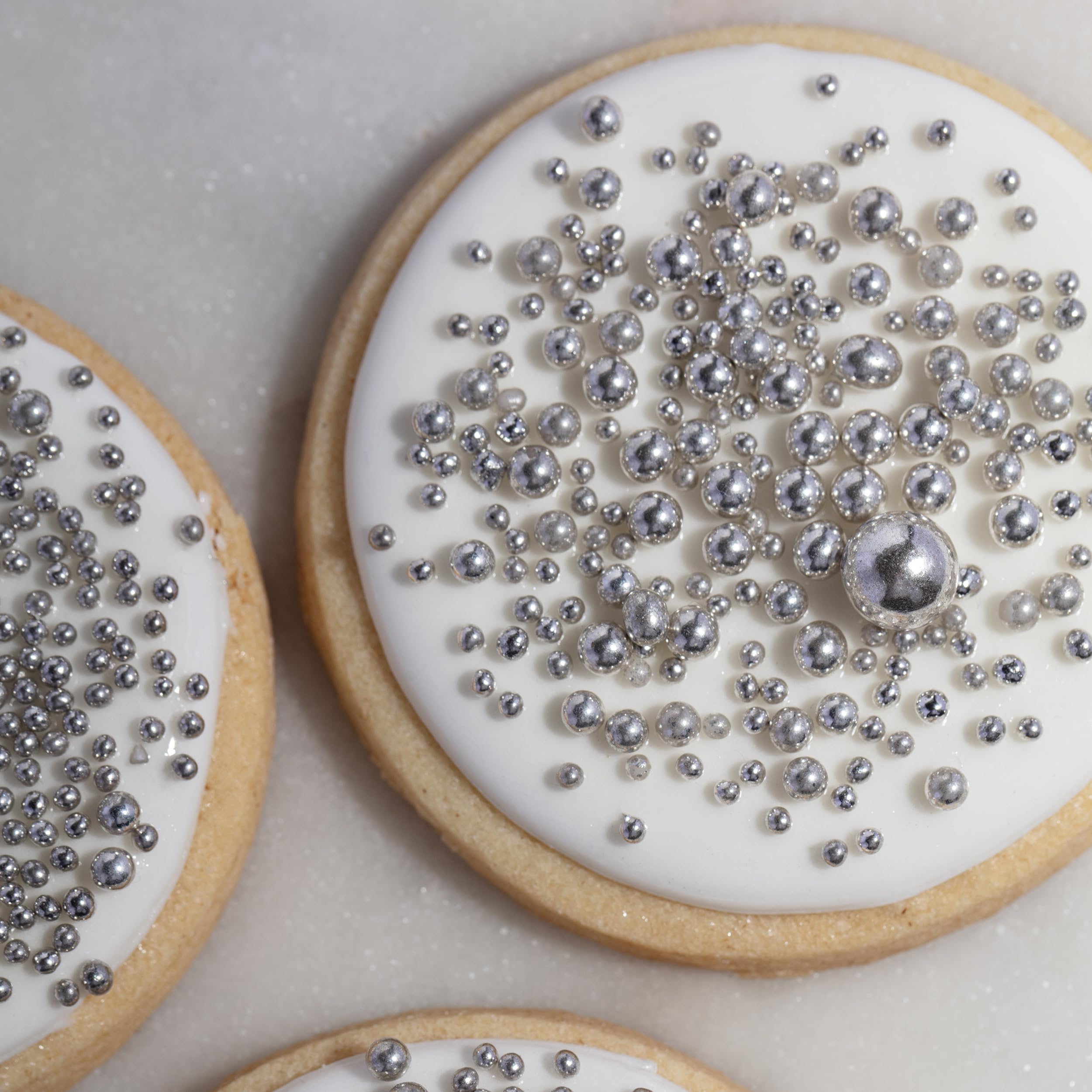 PME – Essbare Kuchendekorationen aus silbernen Zuckerperlen (25 g, 2,3 mm) 5