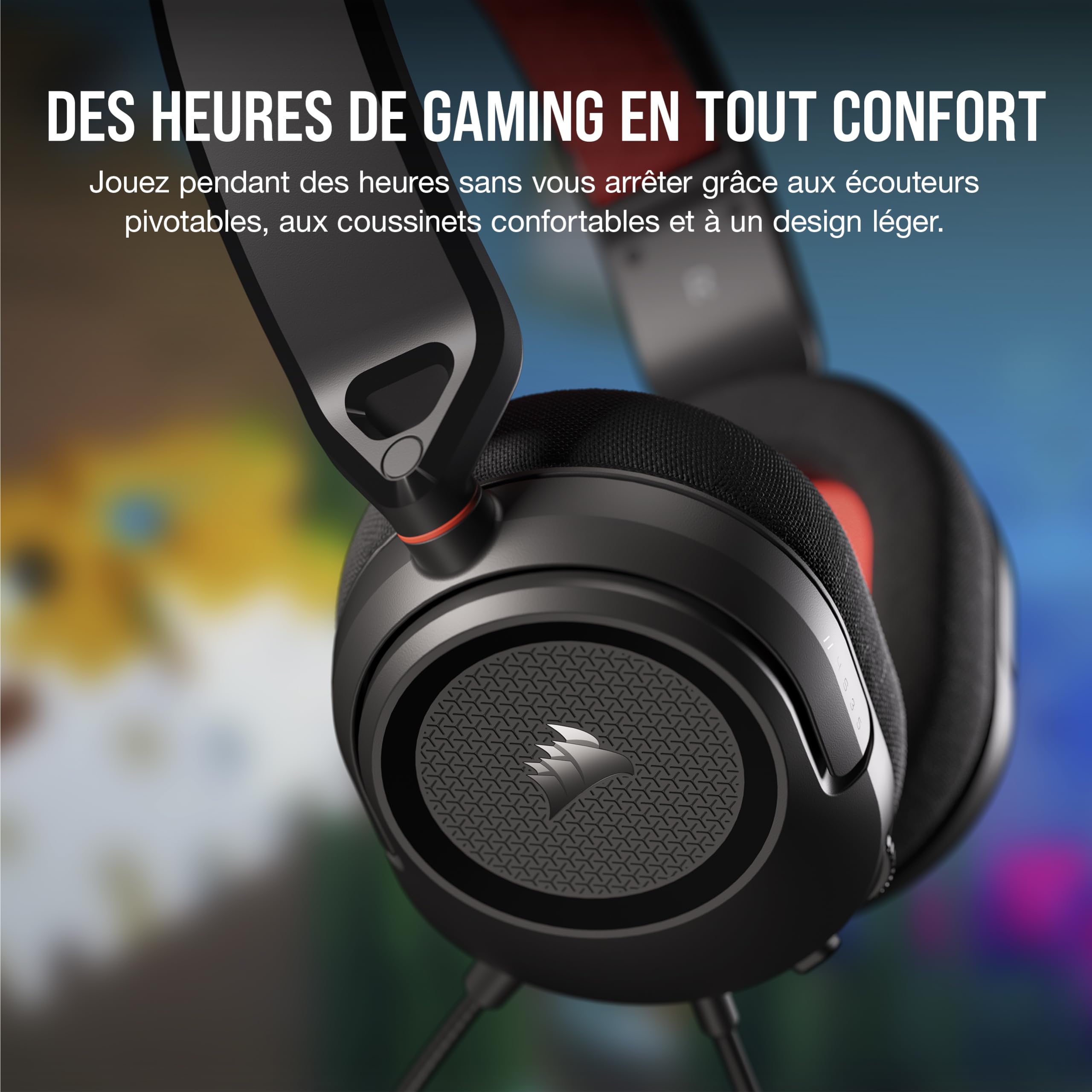 Corsair HS35 v2 Multiplatform Wired Gaming Headset - Carbon | Omni-Directional Mic 8
