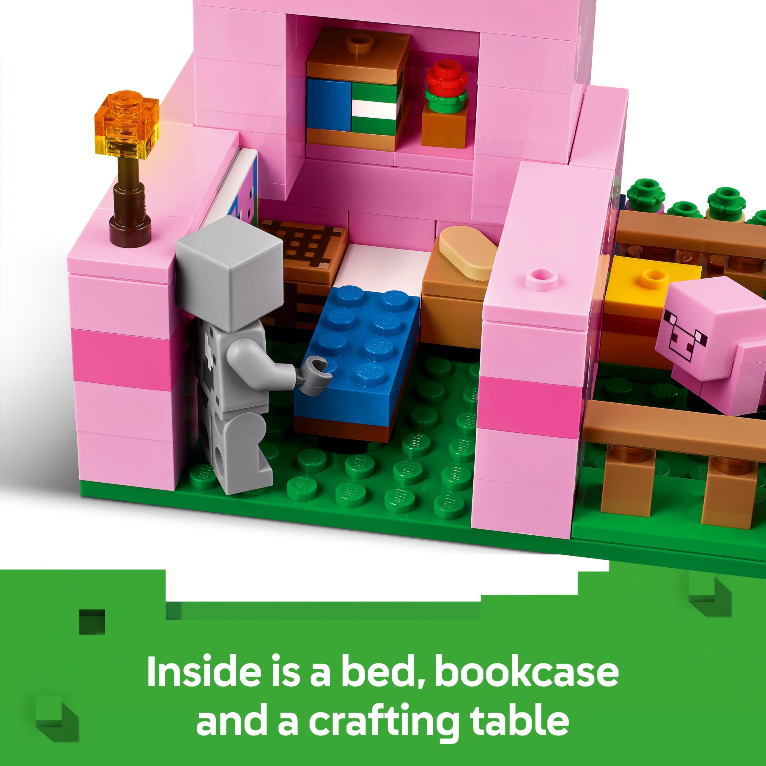 LEGO Minecraft The Baby Pig House Building Set 21268 for Ages 7+ | Multicolor Plastic 3