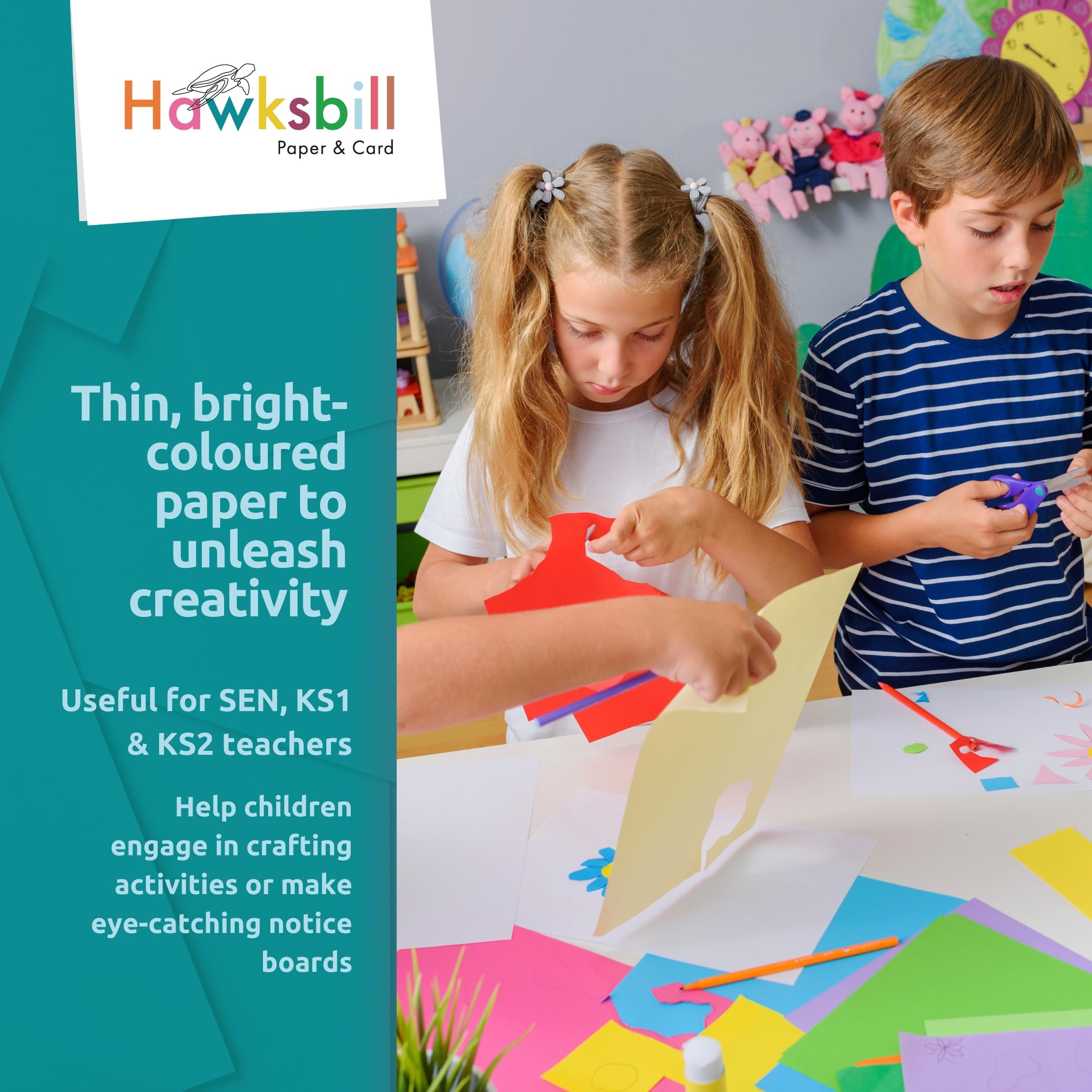 Hawksbill Bright Green Copy Paper - 80 GSM A4 | 100 Sheet Pack | Dyslexia-Friendly 3