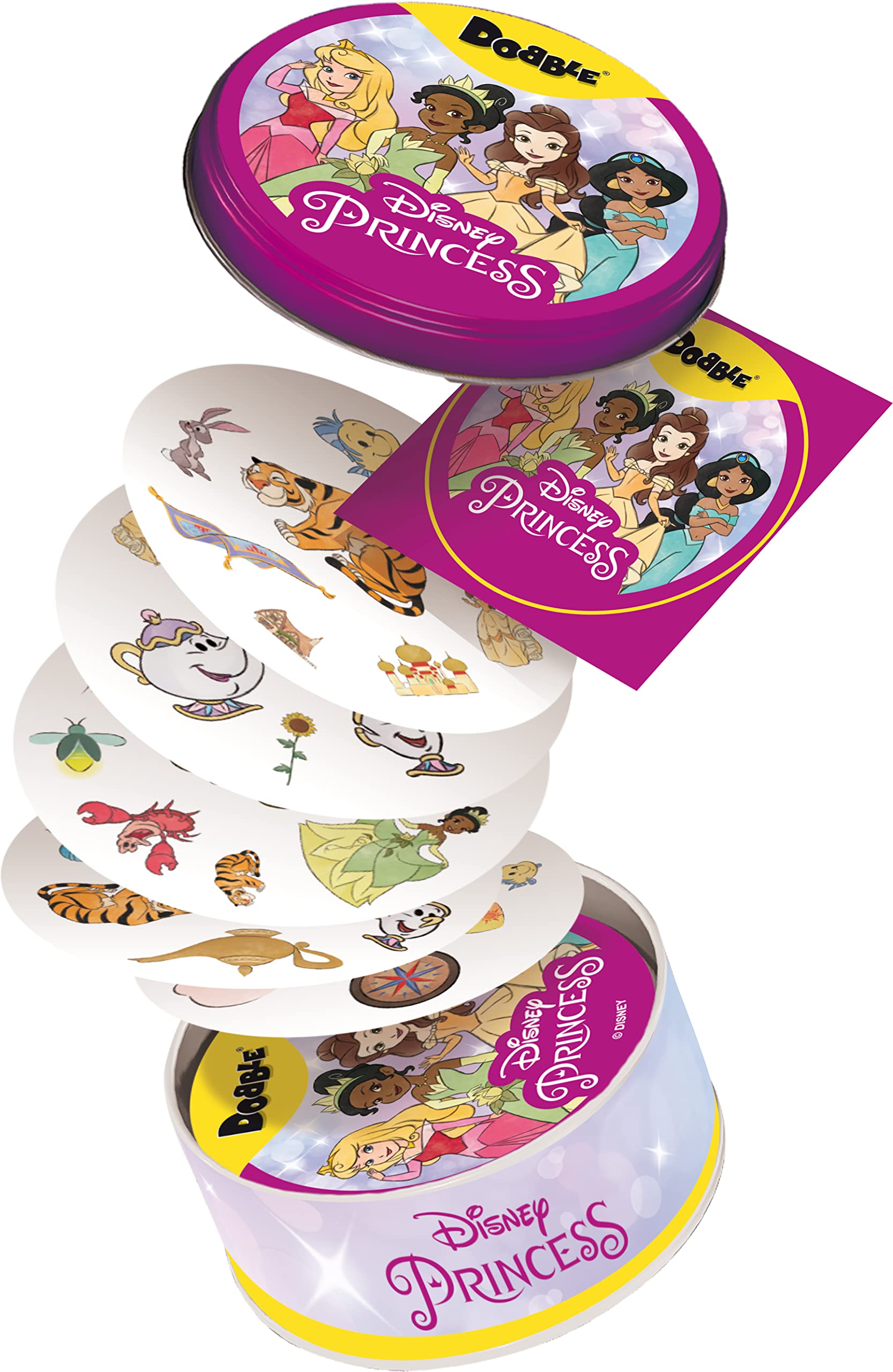 Asmodee Dobble Disney Princess Matching Card Game | Ages 4+ | 2-8 Players | 15 Min