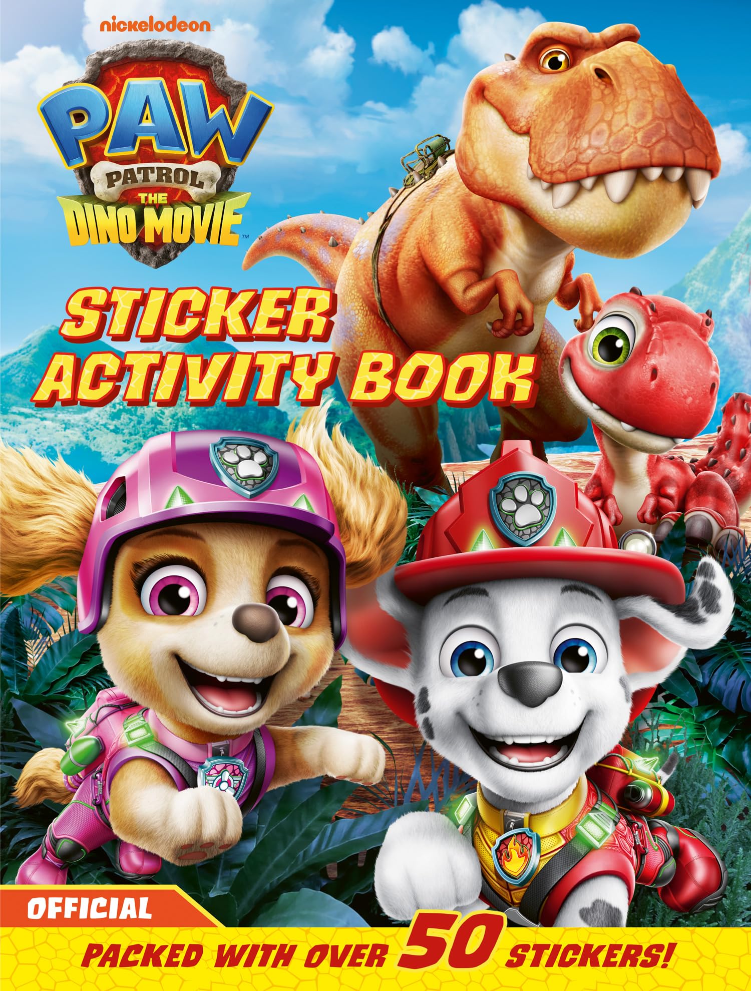 PAW Patrol: The Dino Movie Sticker Activity Book - Ages 2-6 | 32 Pages | English