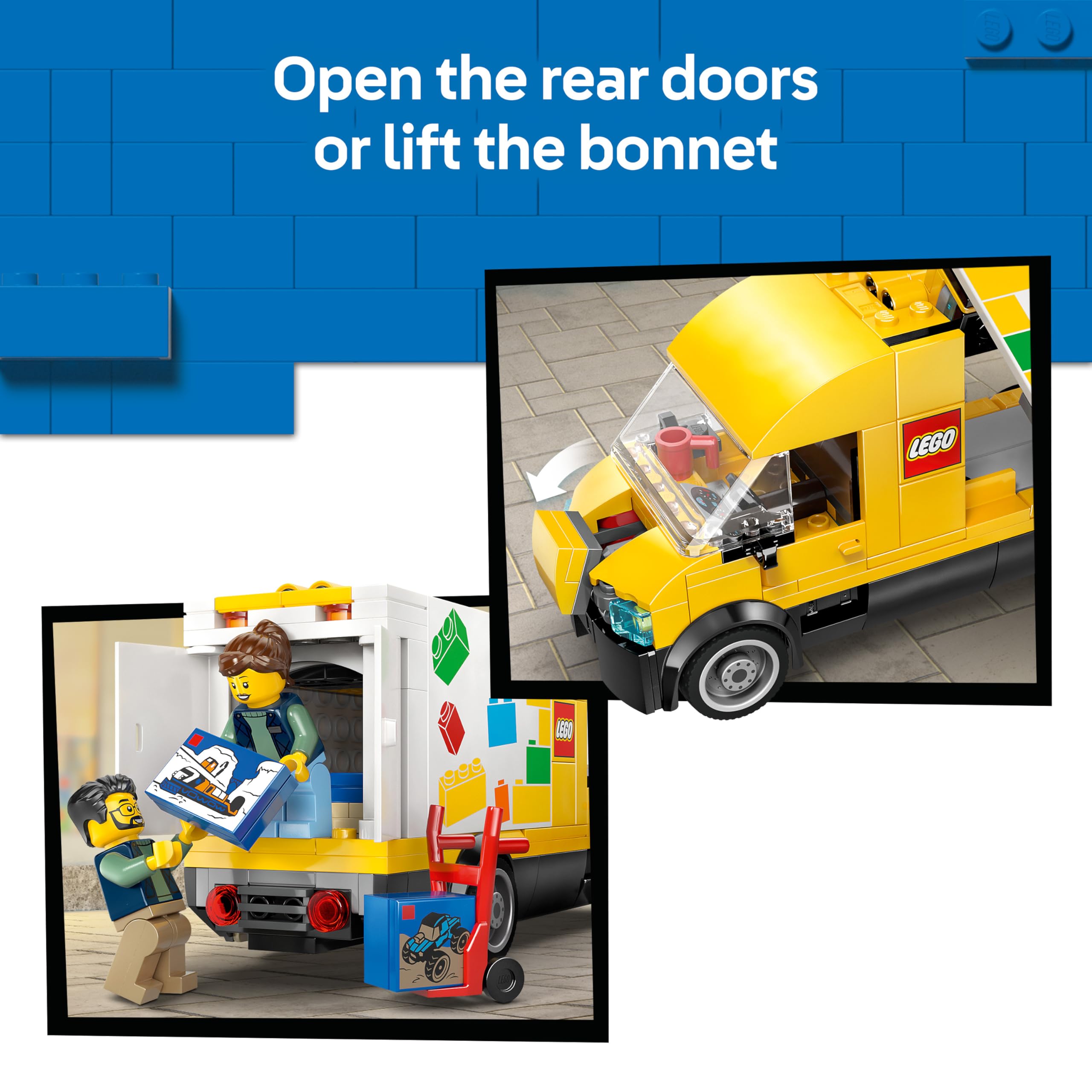 LEGO City The Van Toy Delivery Truck Model Building Kit with 2 Minifigures | Ages 6+ 4