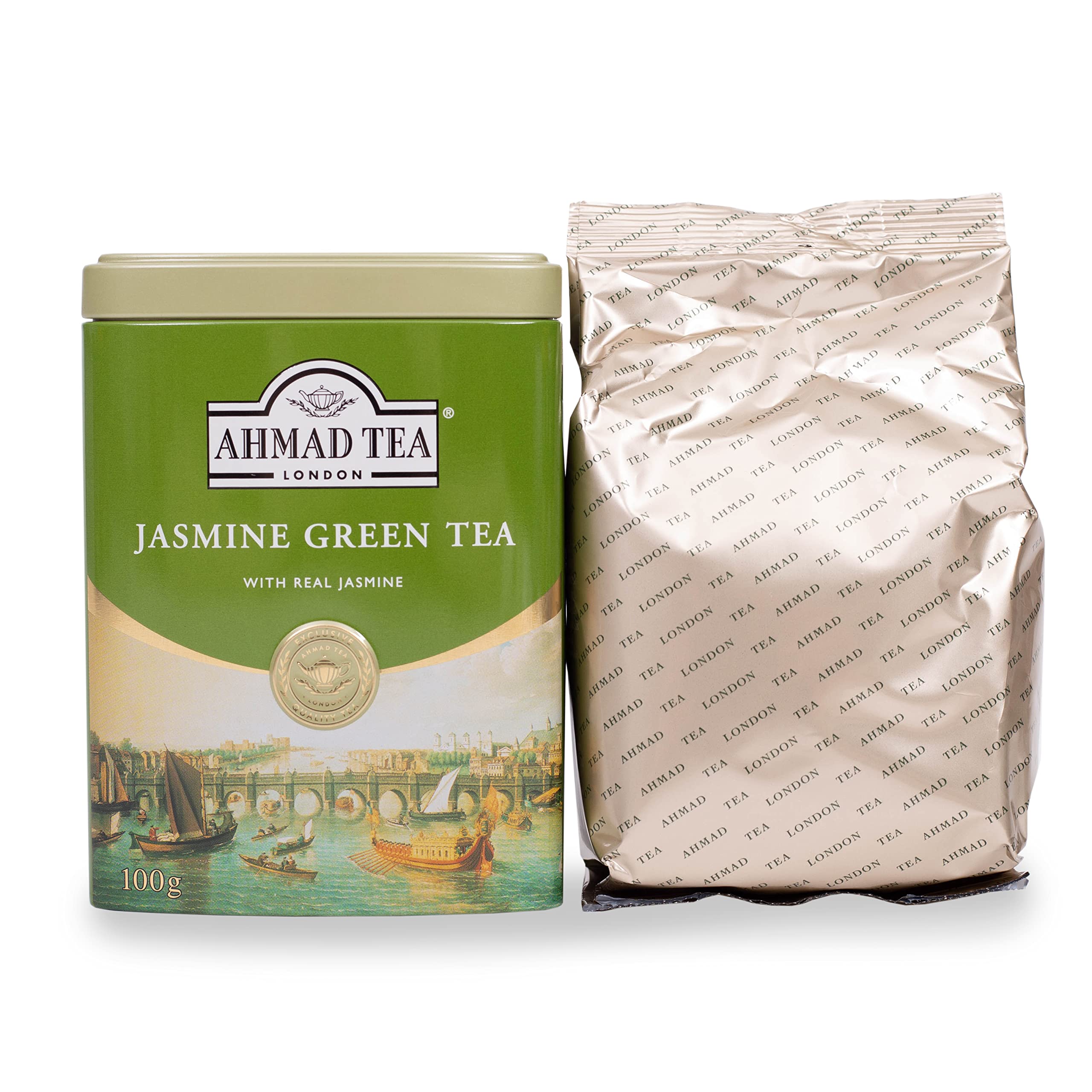 Ahmad Tea English Scene Jasmine Green Tea Loose Leaves | 100g Caddy | Immunity & Heart Health Support 3