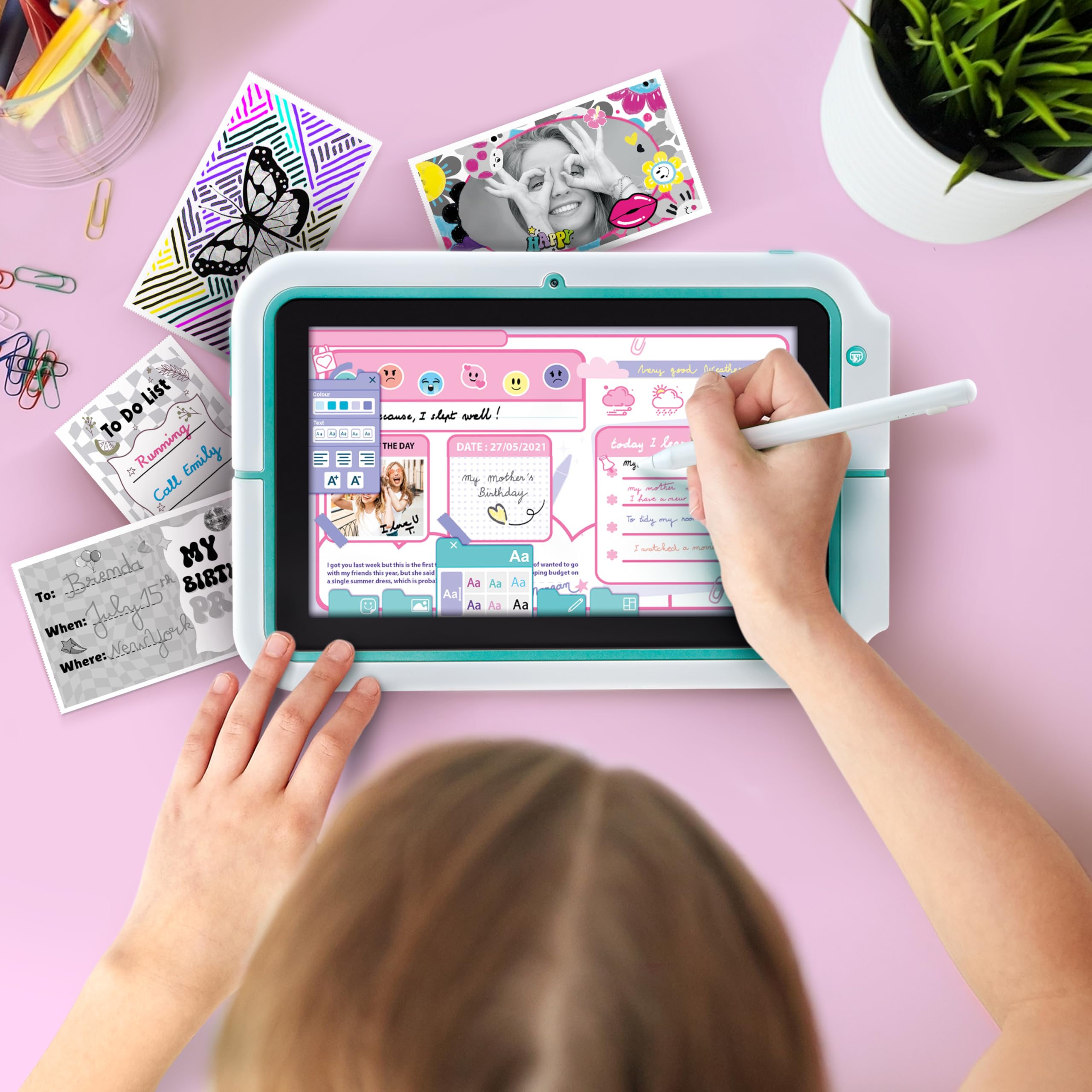 Pad Creator Instant Print Tablet – 8″ Kids Touchscreen with Stylus, 12MP Camera & Thermal Printer 9