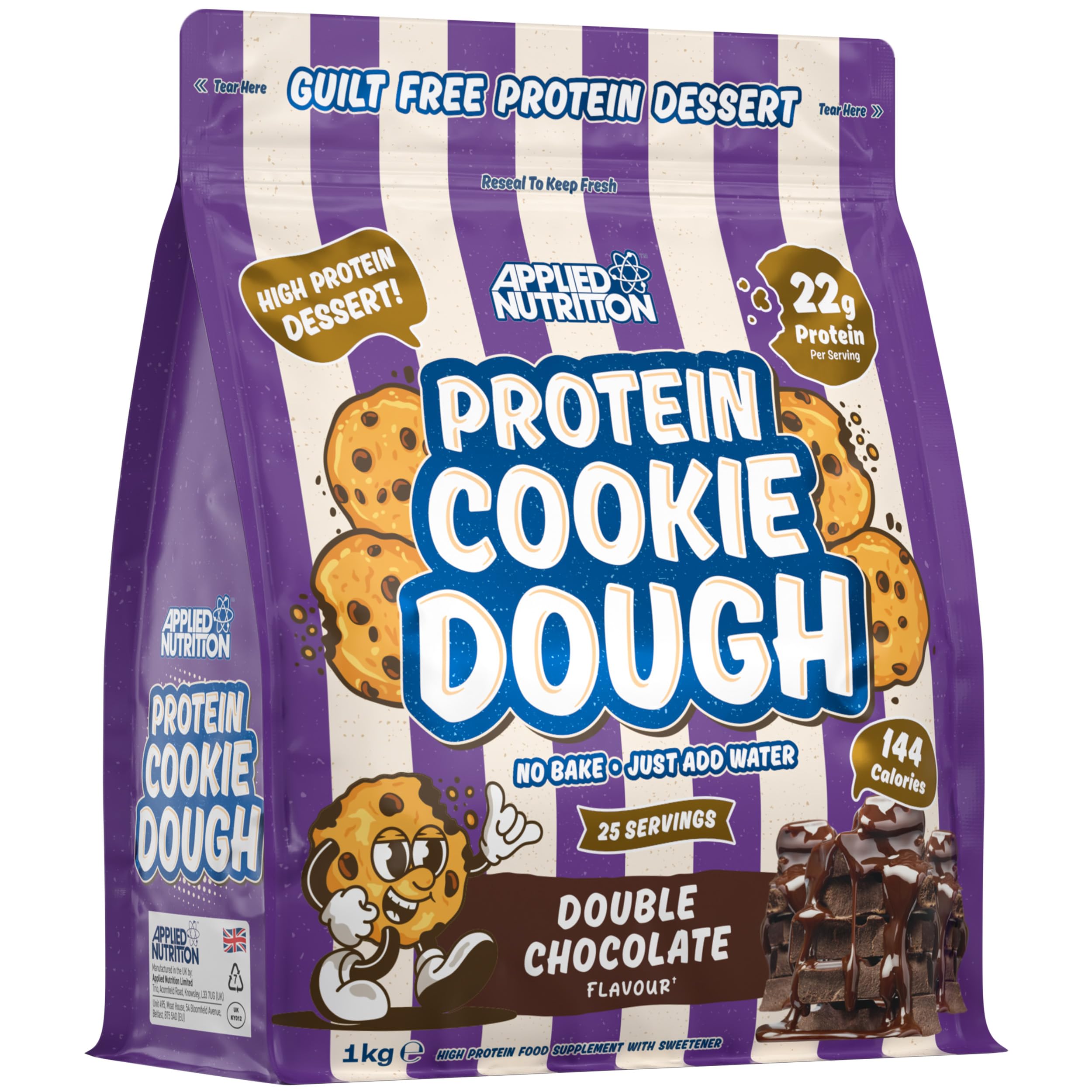 Applied Nutrition Protein Cookie Dough - High Protein Snack, 22g+ Protein, 1kg Pouch
