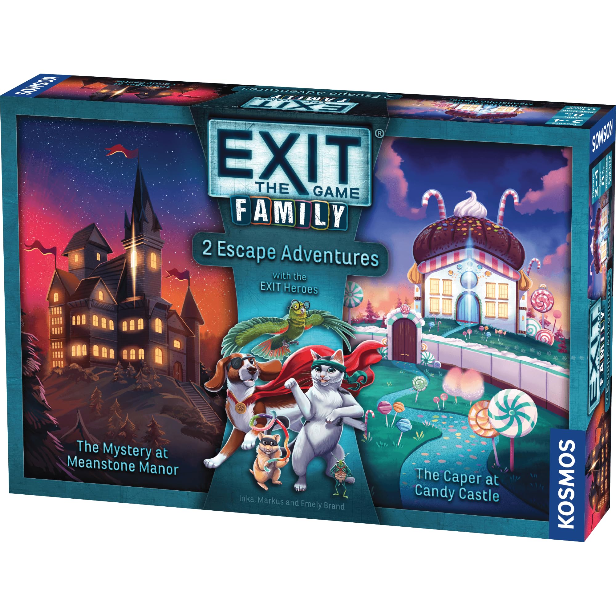 Thames & Kosmos EXIT: Family Heroes Card Game - 2 Escape Room Adventures | Ages 8+ | 2-4 Players